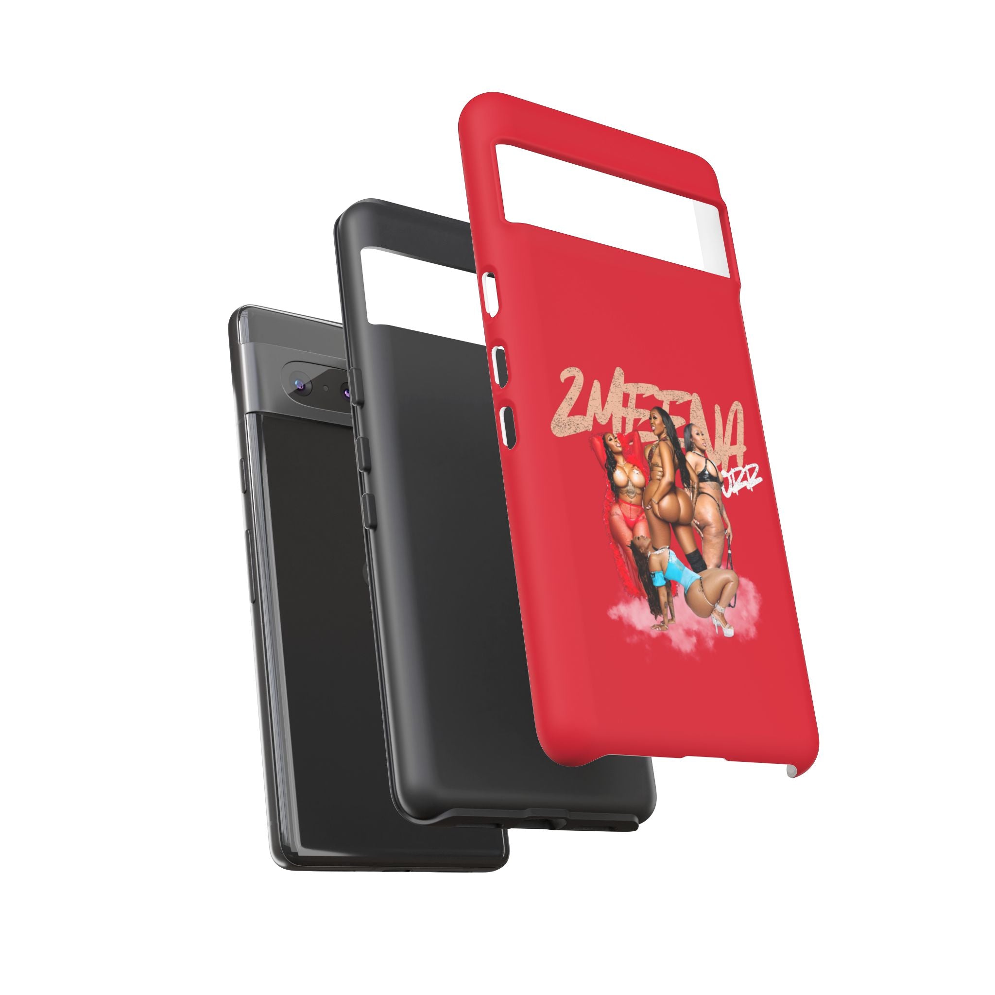 Phone Case - '2MEEZNA' Pin-Up Trio Graphic Slim Protective Cover