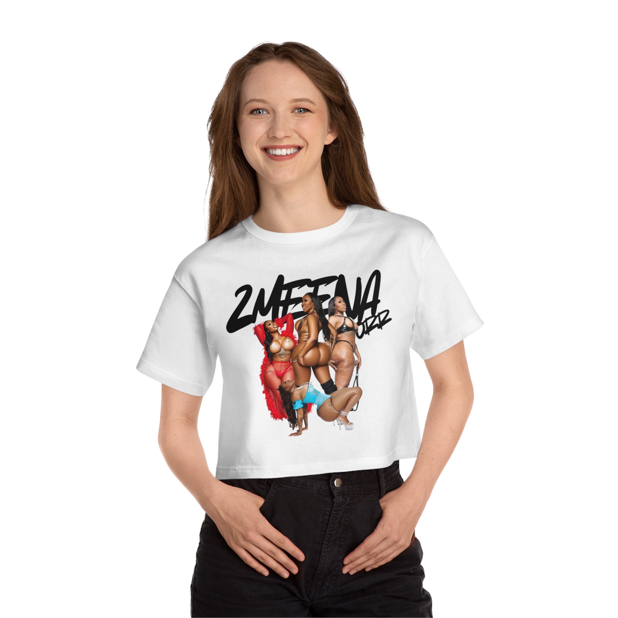 Cropped T-Shirt — '2WEETNAZ' Pin-Up Girls Graphic Crop Tee