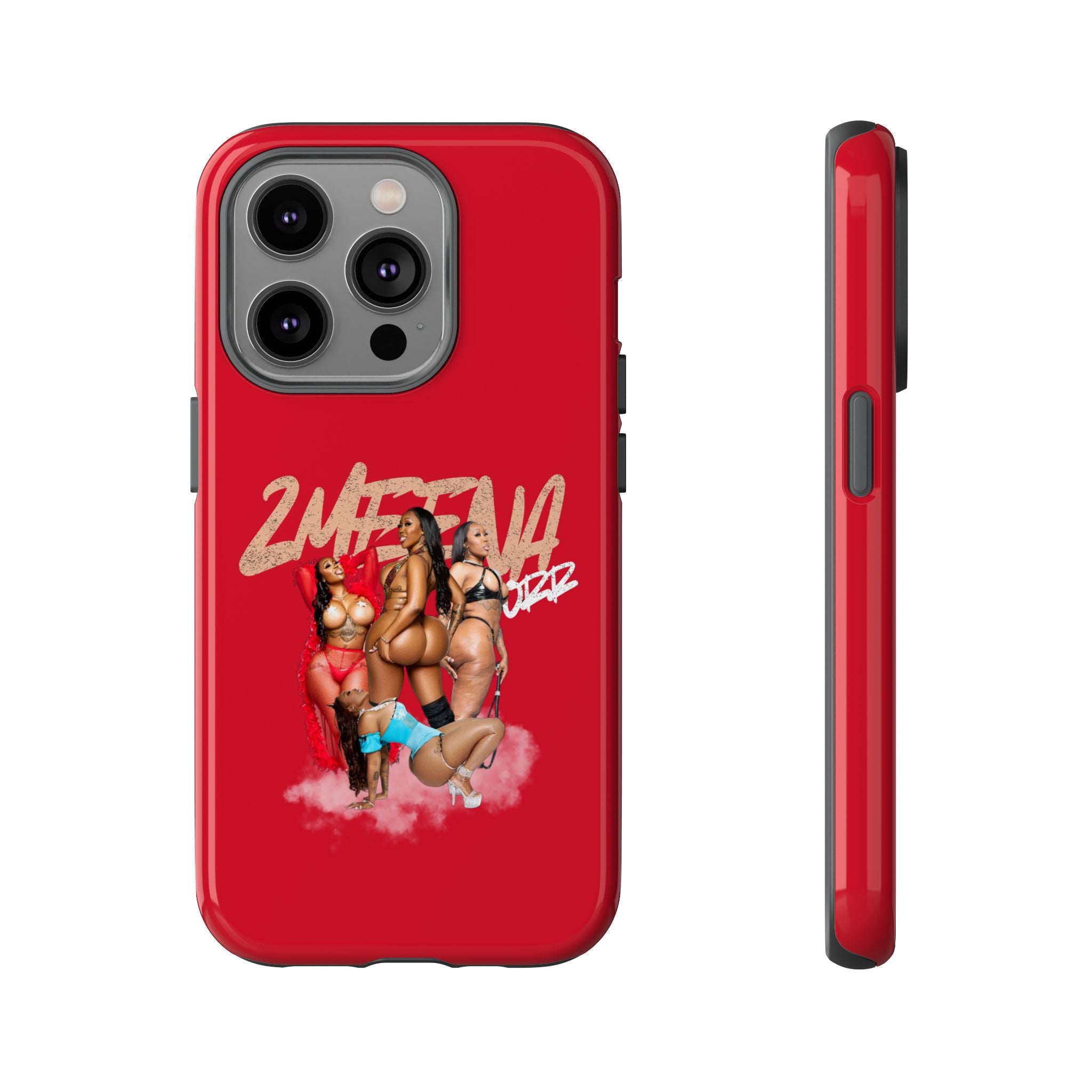 Phone Case - '2MEEZNA' Pin-Up Trio Graphic Slim Protective Cover