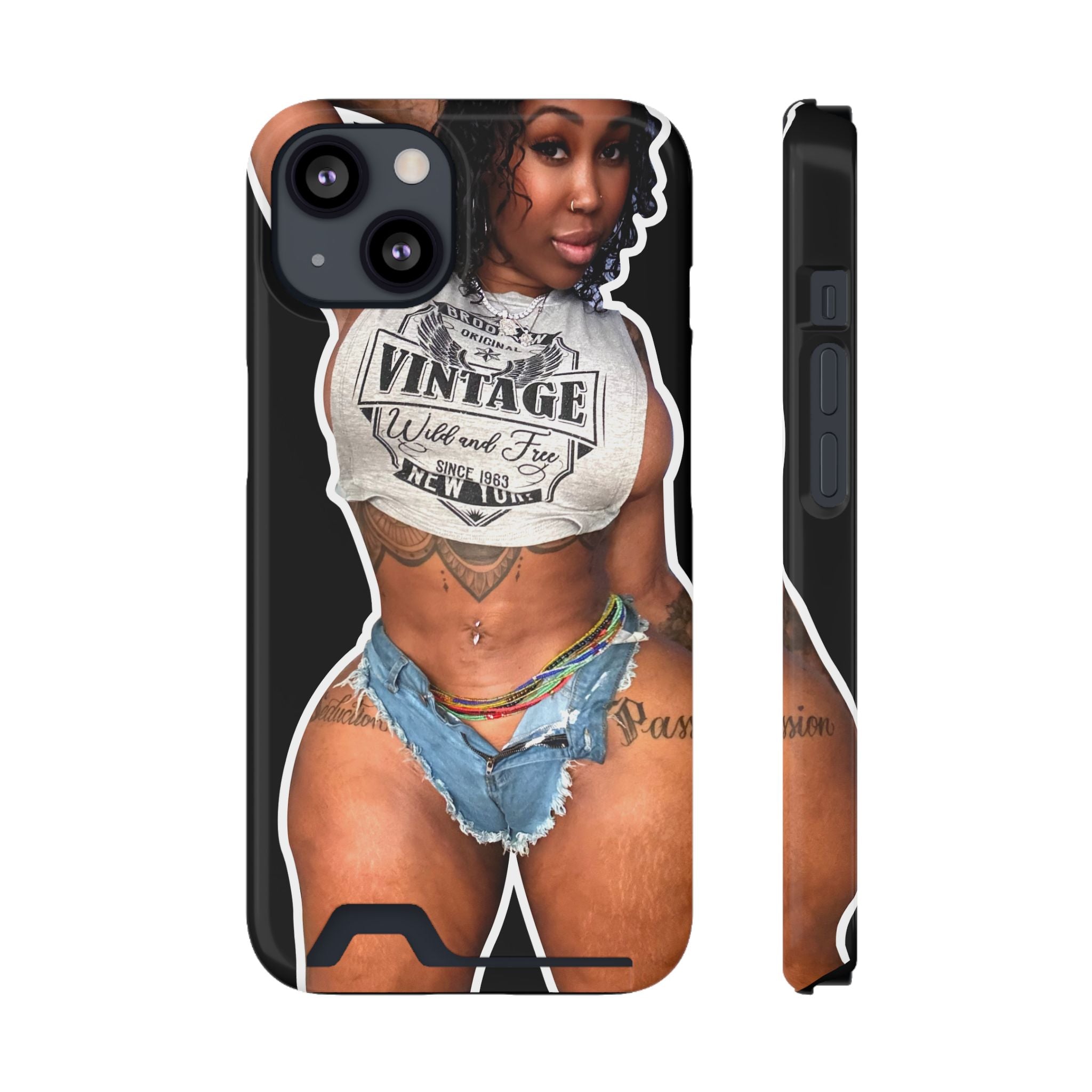 ZMEENAORR Phone Case With Card Holder