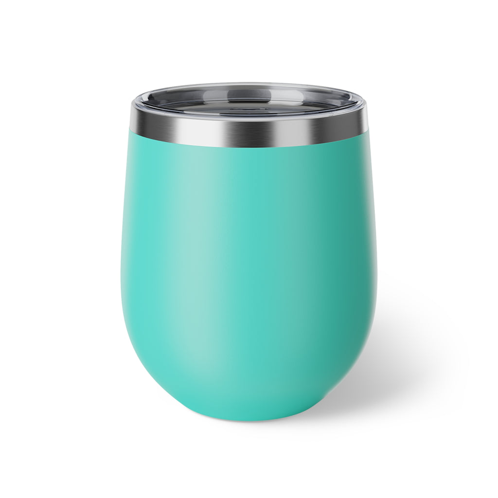 Insulated Wine Tumbler - "Handle With Caution Real Hot" Copper Vacuum 12oz