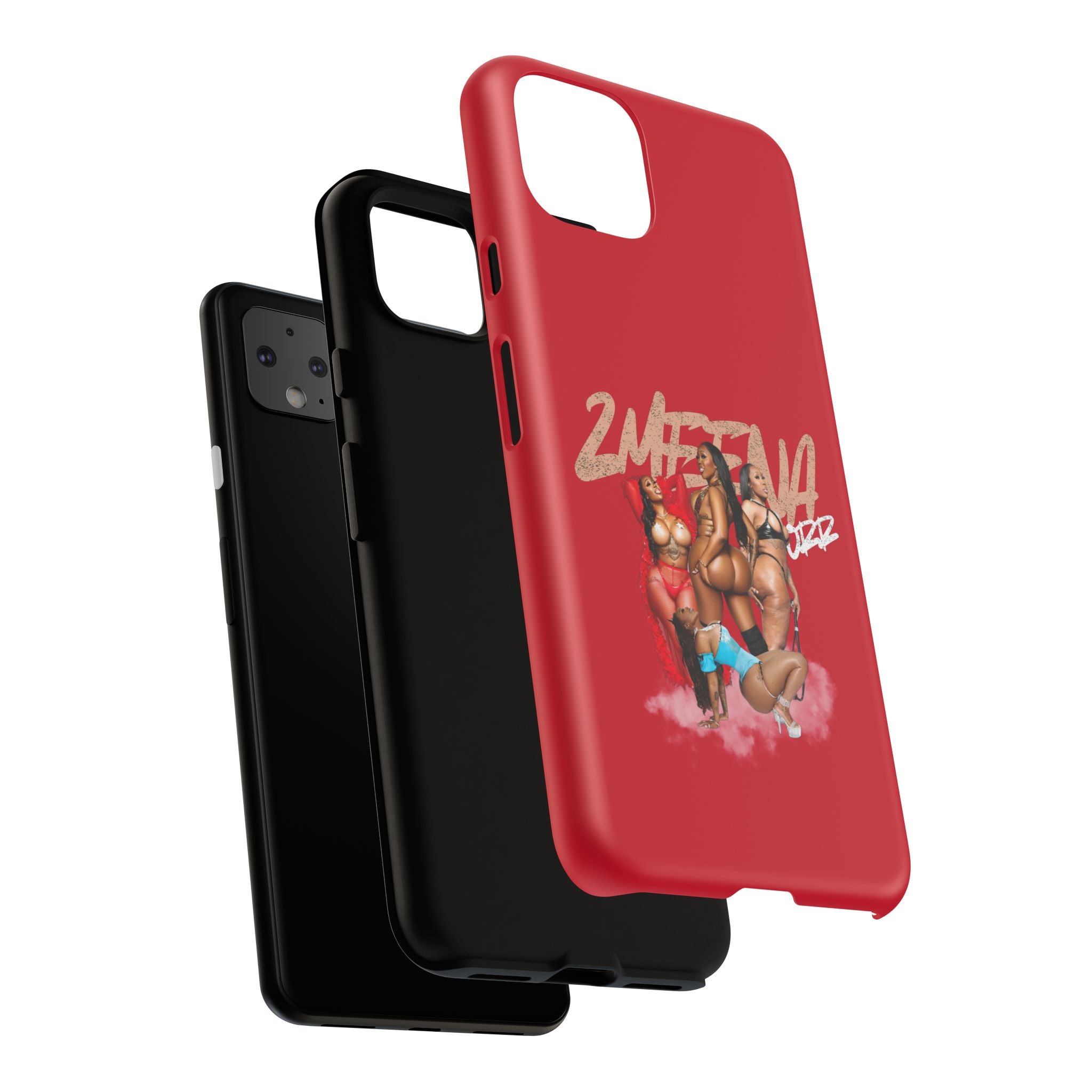 Phone Case - '2MEEZNA' Pin-Up Trio Graphic Slim Protective Cover
