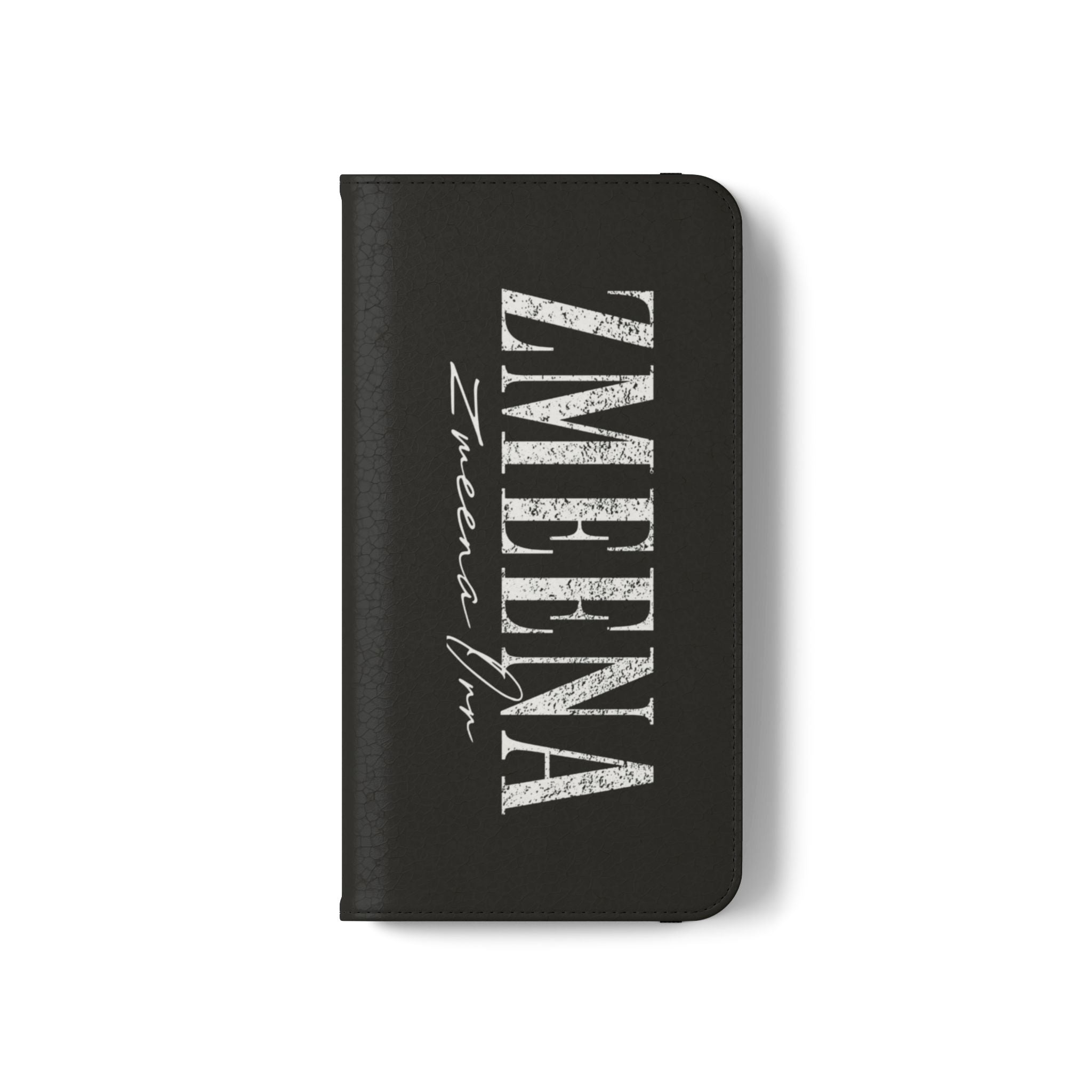 Black Personalized Flip Phone Case – "Super Wet" Graphic & Name (Tamena)