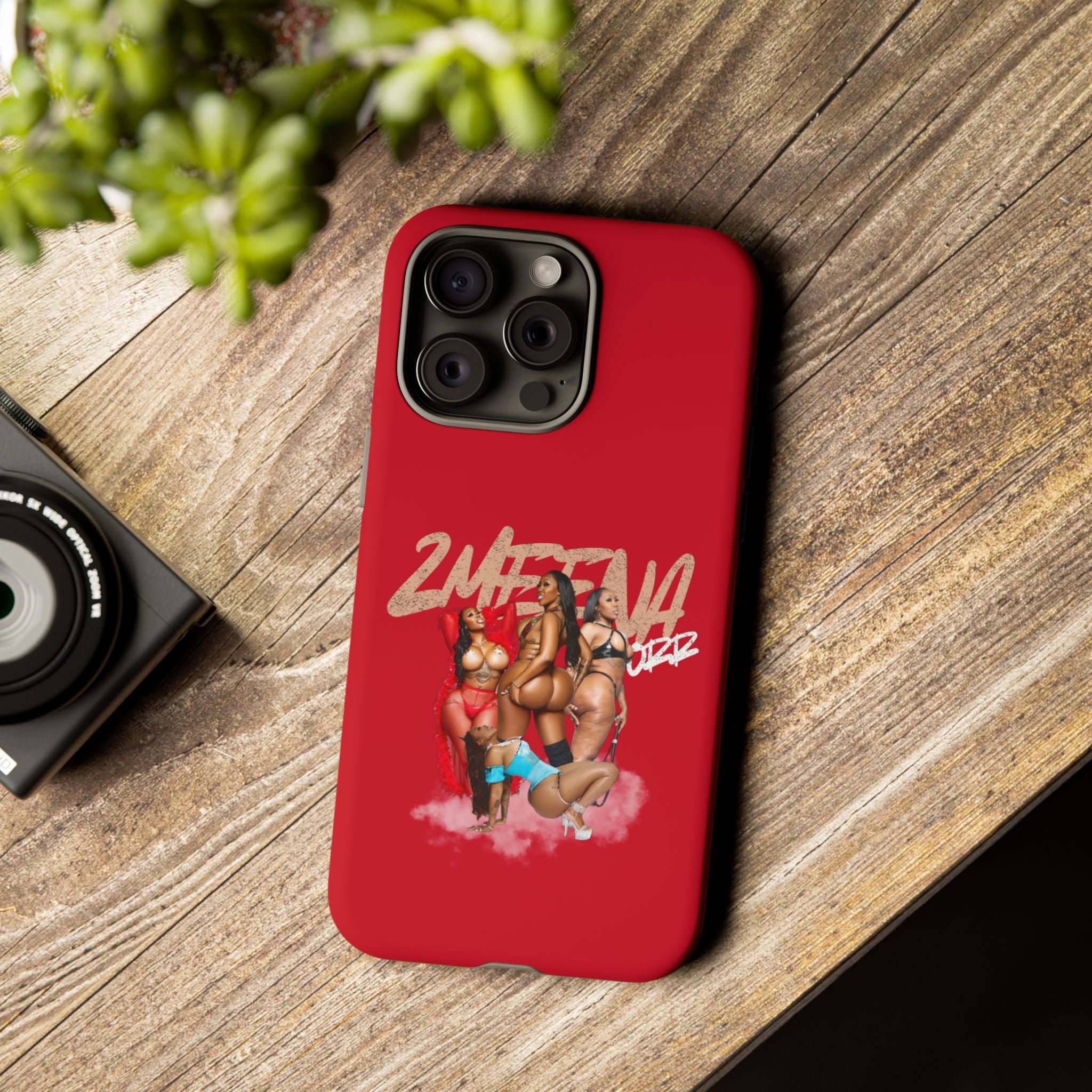 Phone Case - '2MEEZNA' Pin-Up Trio Graphic Slim Protective Cover