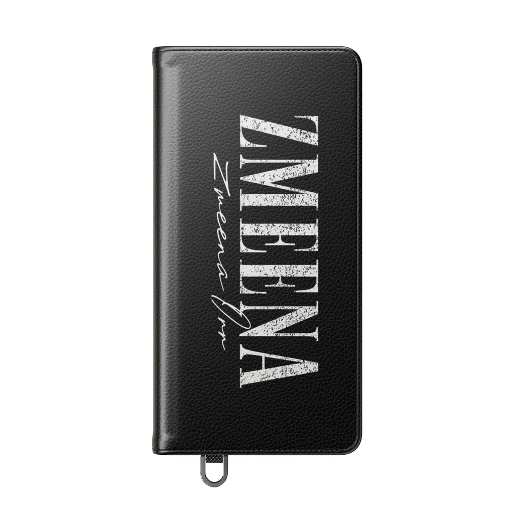 Black Personalized Flip Phone Case – "Super Wet" Graphic & Name (Tamena)