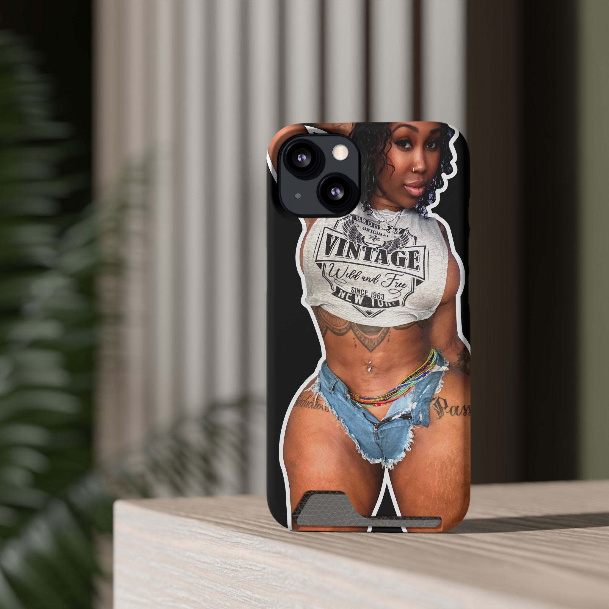 ZMEENAORR Phone Case With Card Holder