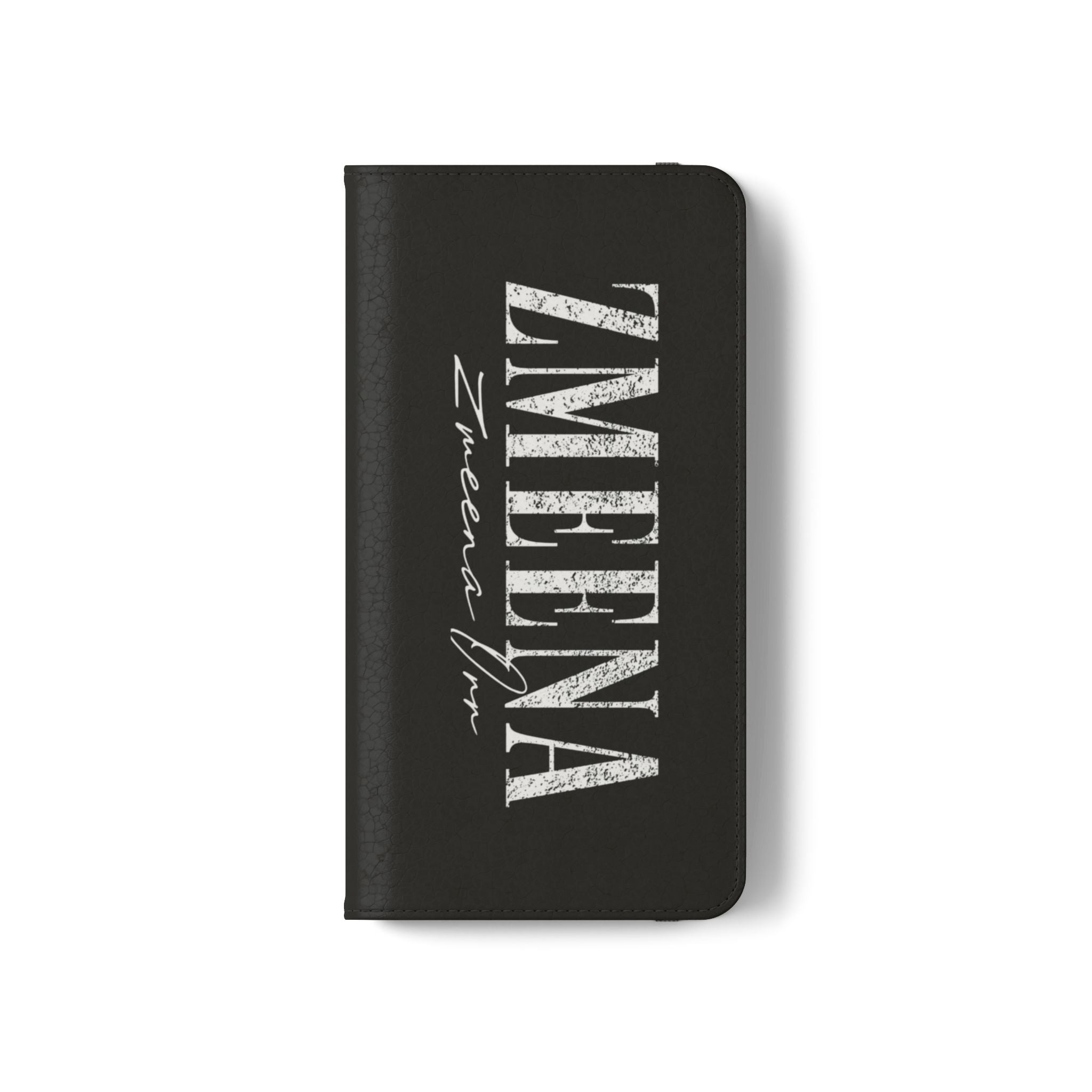 Black Personalized Flip Phone Case – "Super Wet" Graphic & Name (Tamena)