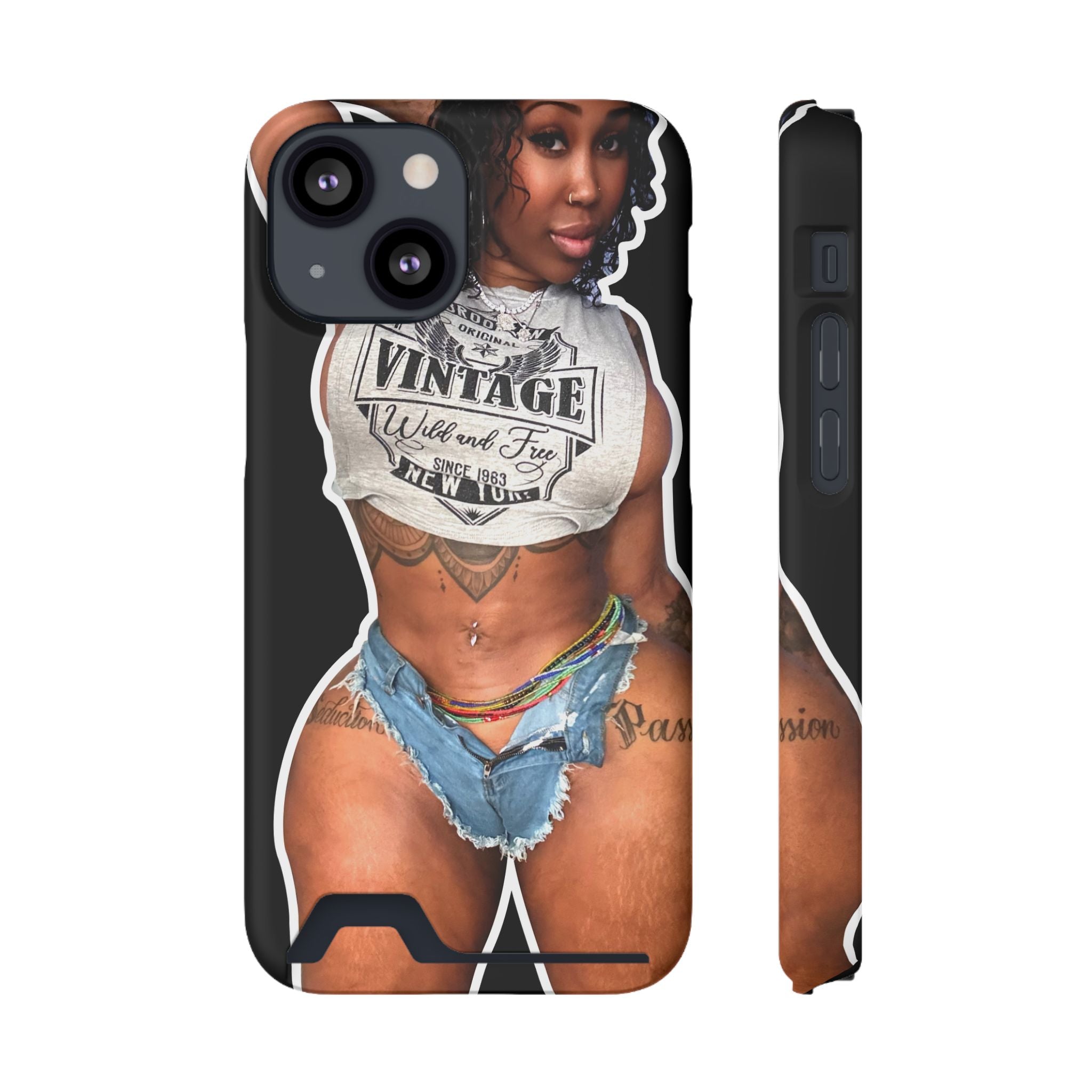 ZMEENAORR Phone Case With Card Holder