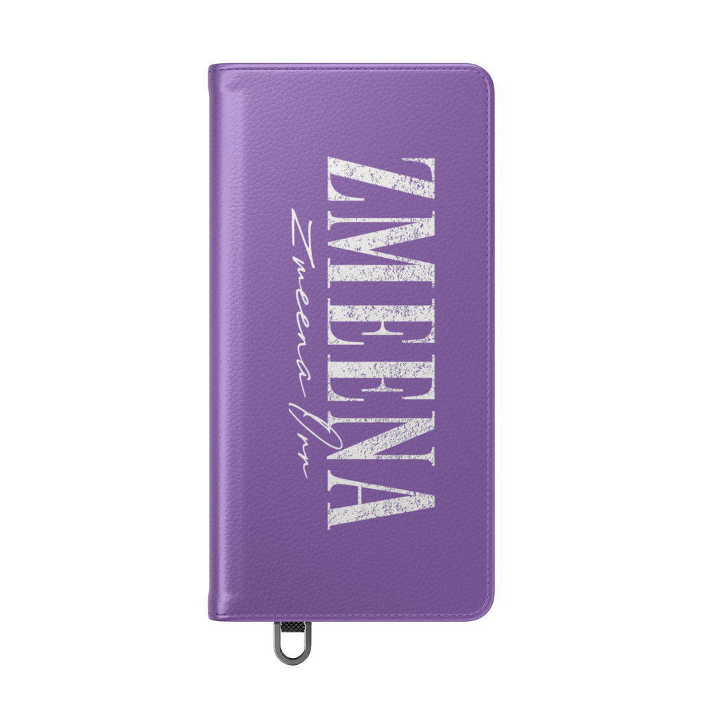 Purple Personalized Flip Phone Case – "Super Wet" Graphic & Name (Tamena)