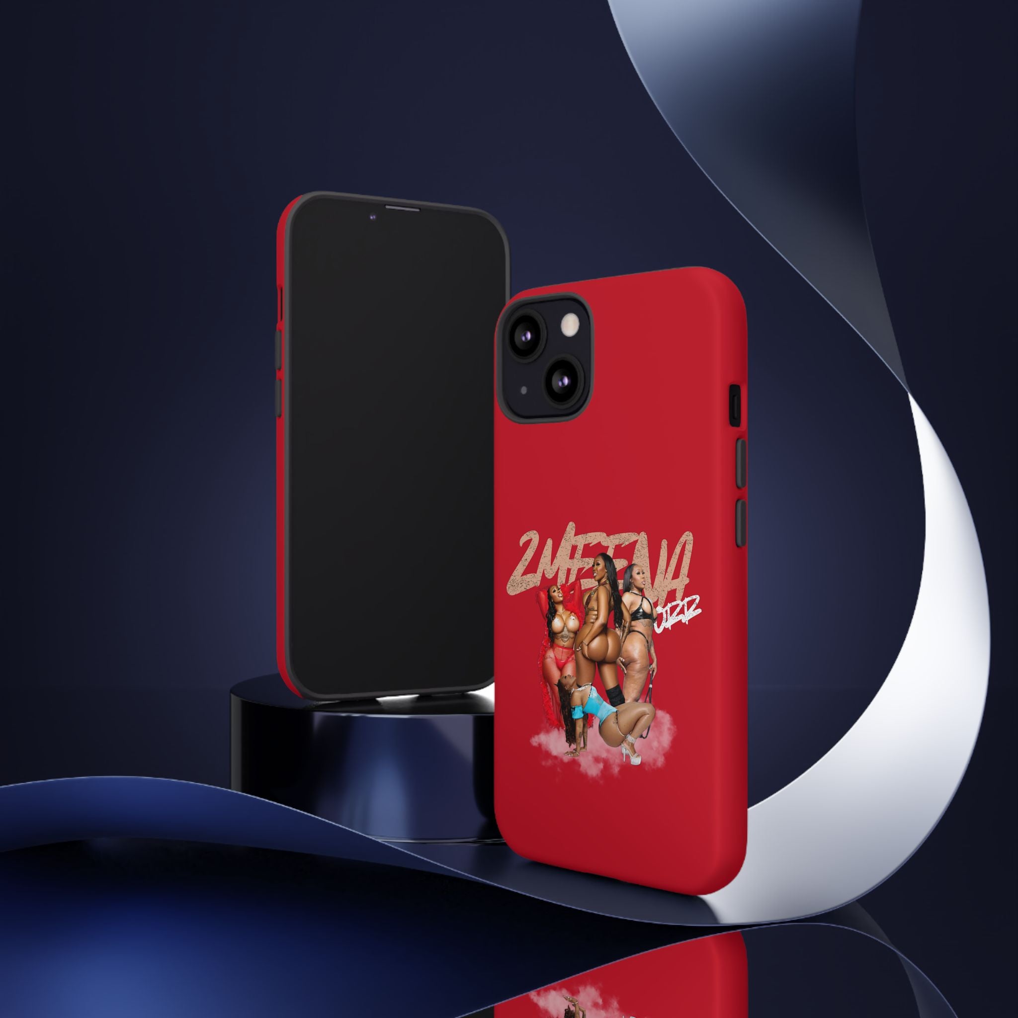Phone Case - '2MEEZNA' Pin-Up Trio Graphic Slim Protective Cover