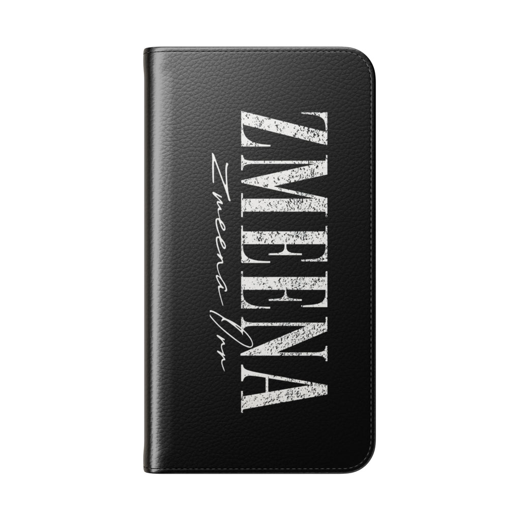 Black Personalized Flip Phone Case – "Super Wet" Graphic & Name (Tamena)