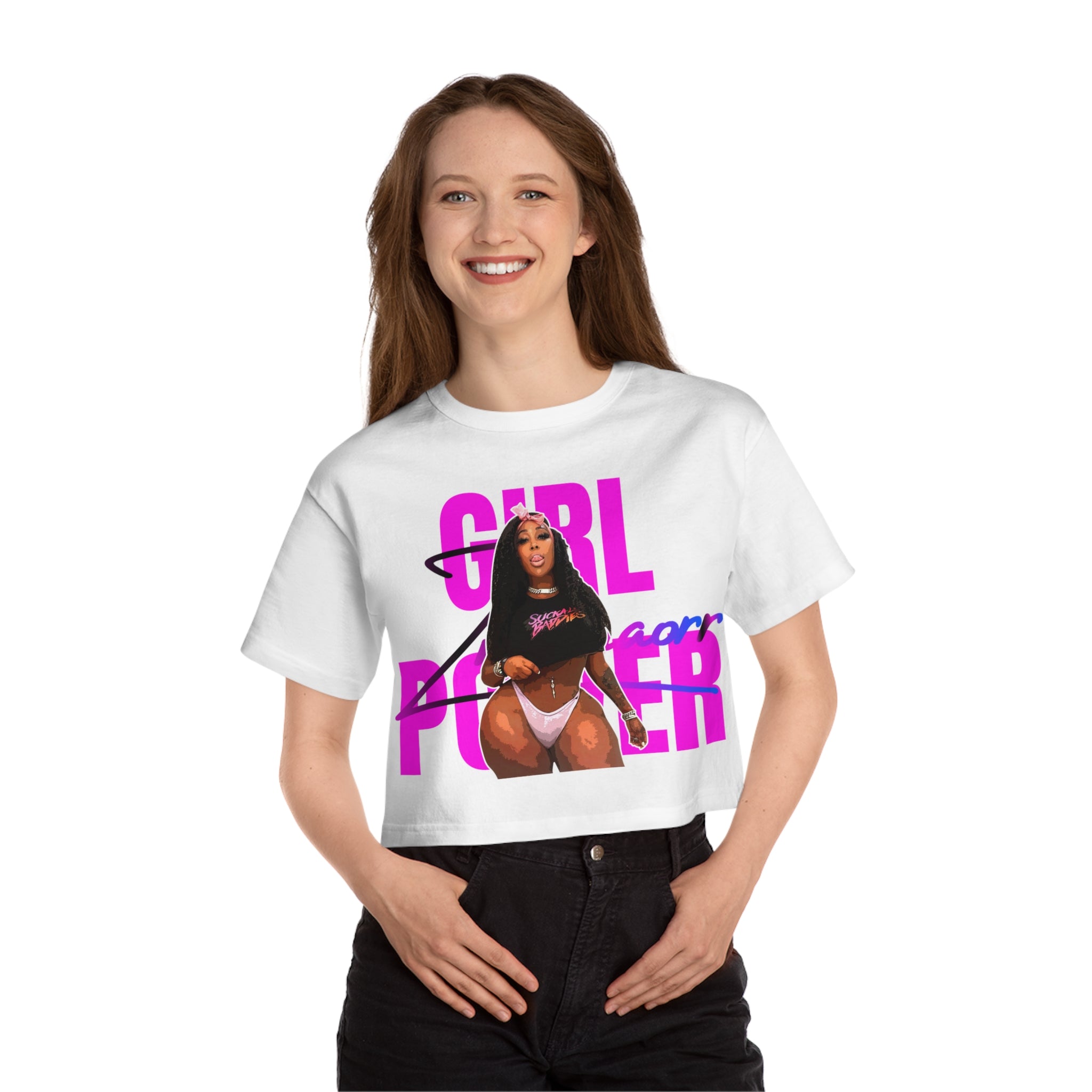ZMEENAORR Champion Women's Heritage Cropped T-Shirt