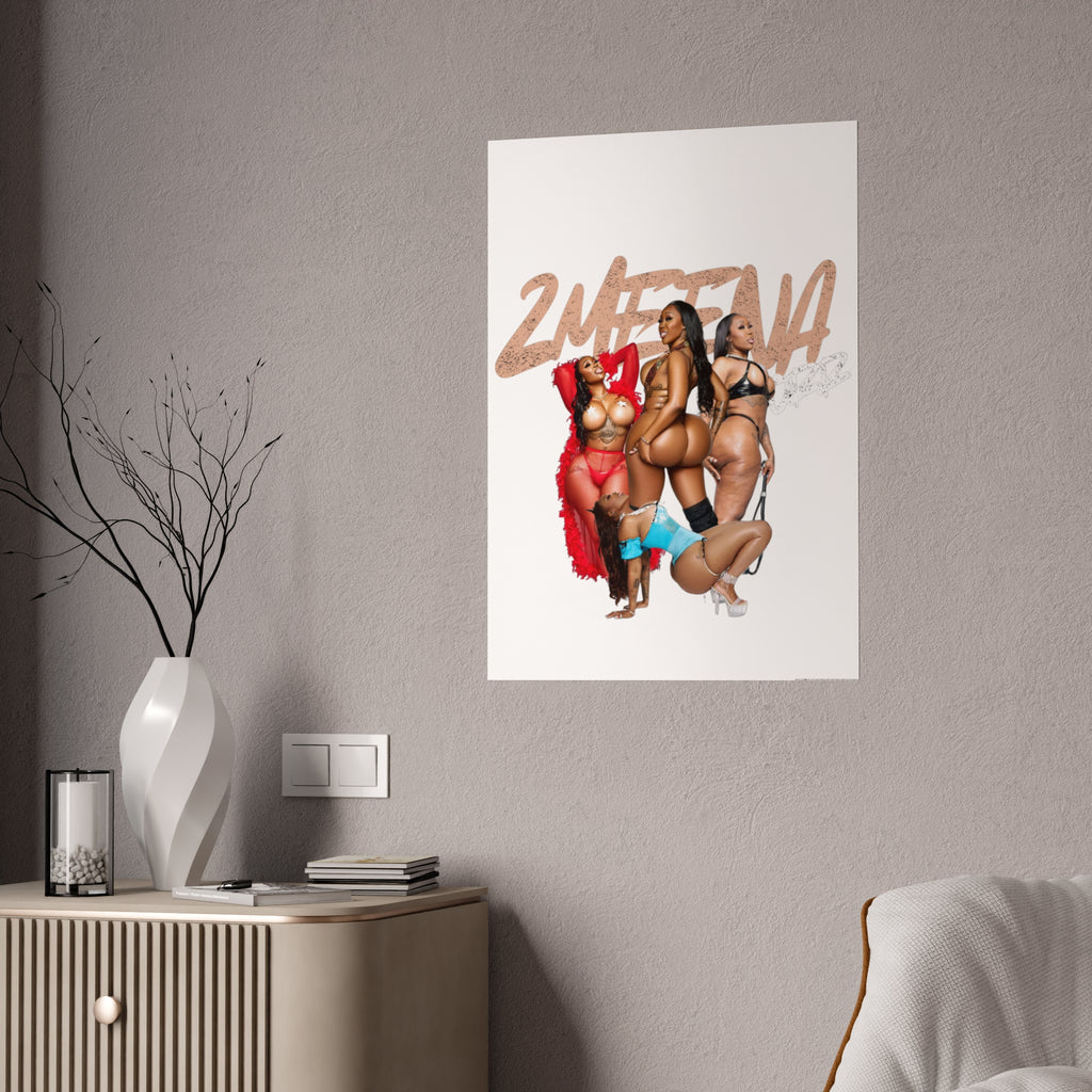 Gloss Poster — Sexy Pin-Up Curvy Women Art Print