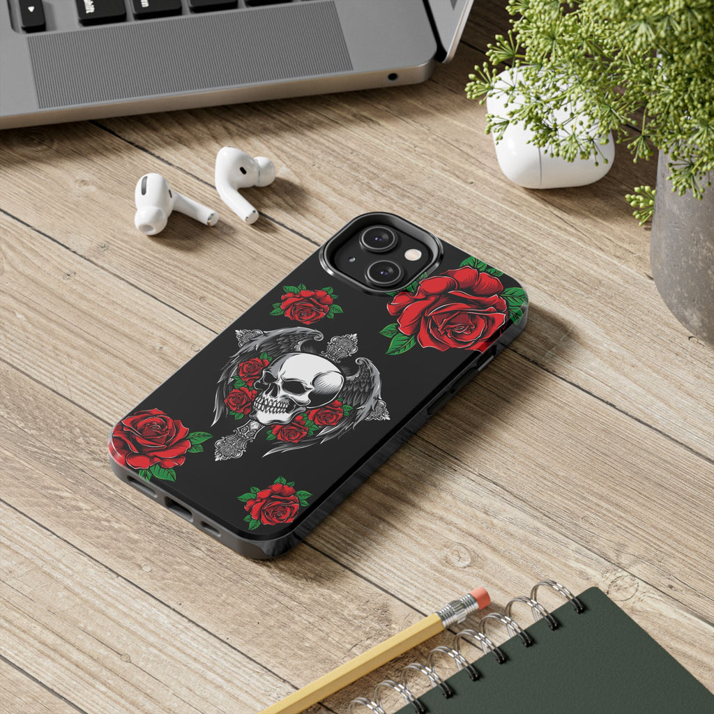 Skull and Rose Phone Case