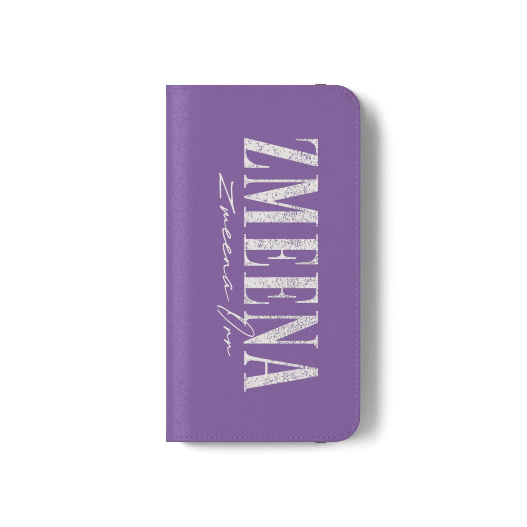 Purple Personalized Flip Phone Case – "Super Wet" Graphic & Name (Tamena)