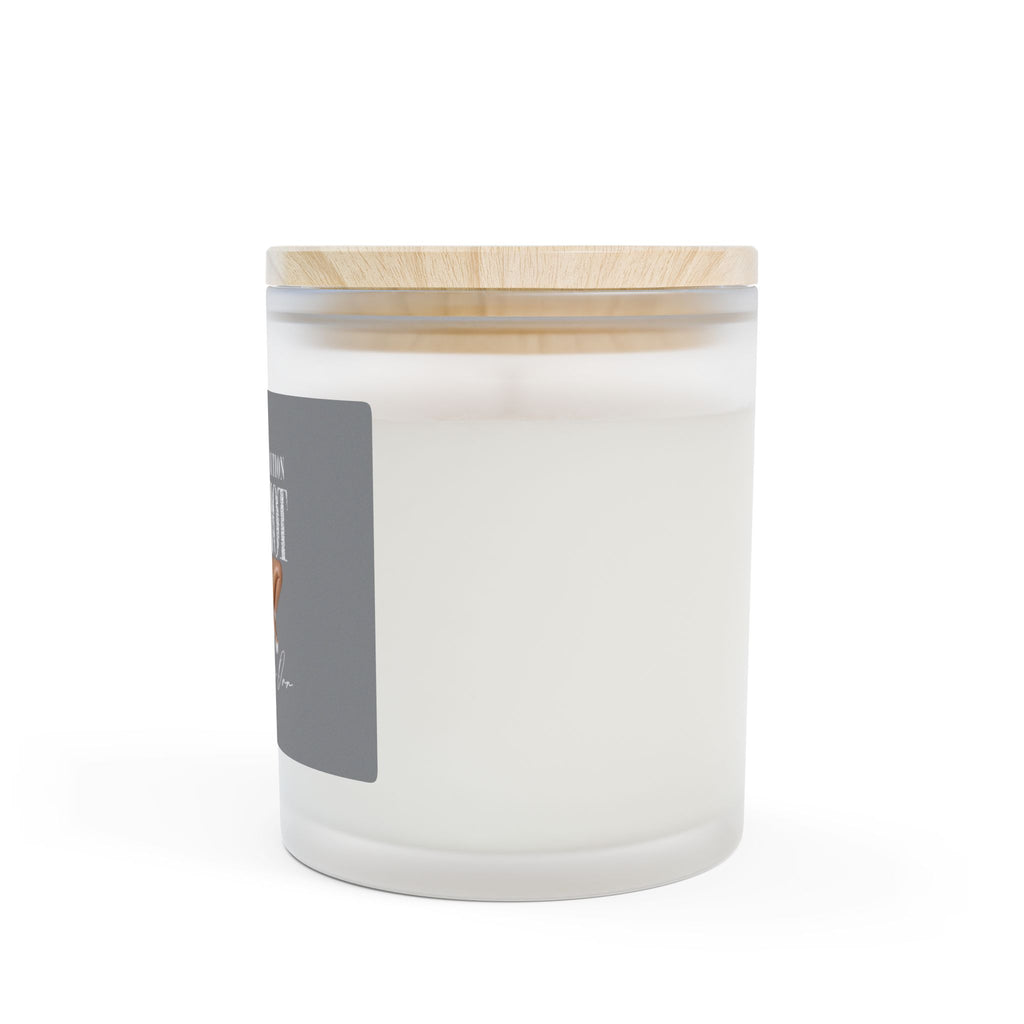 Grey Label Frosted Glass Candle — Bold Pinup Illustration Scented Soy Candle, 11oz