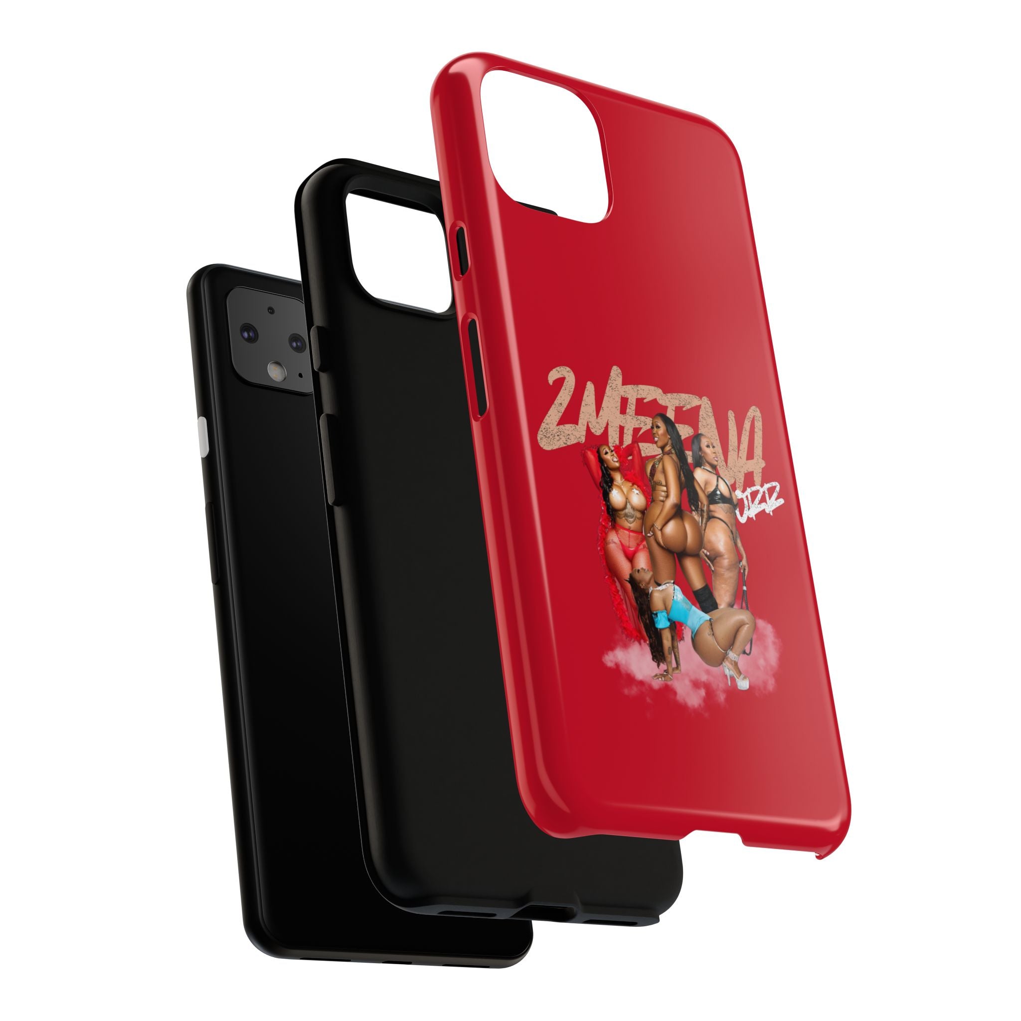 Phone Case - '2MEEZNA' Pin-Up Trio Graphic Slim Protective Cover