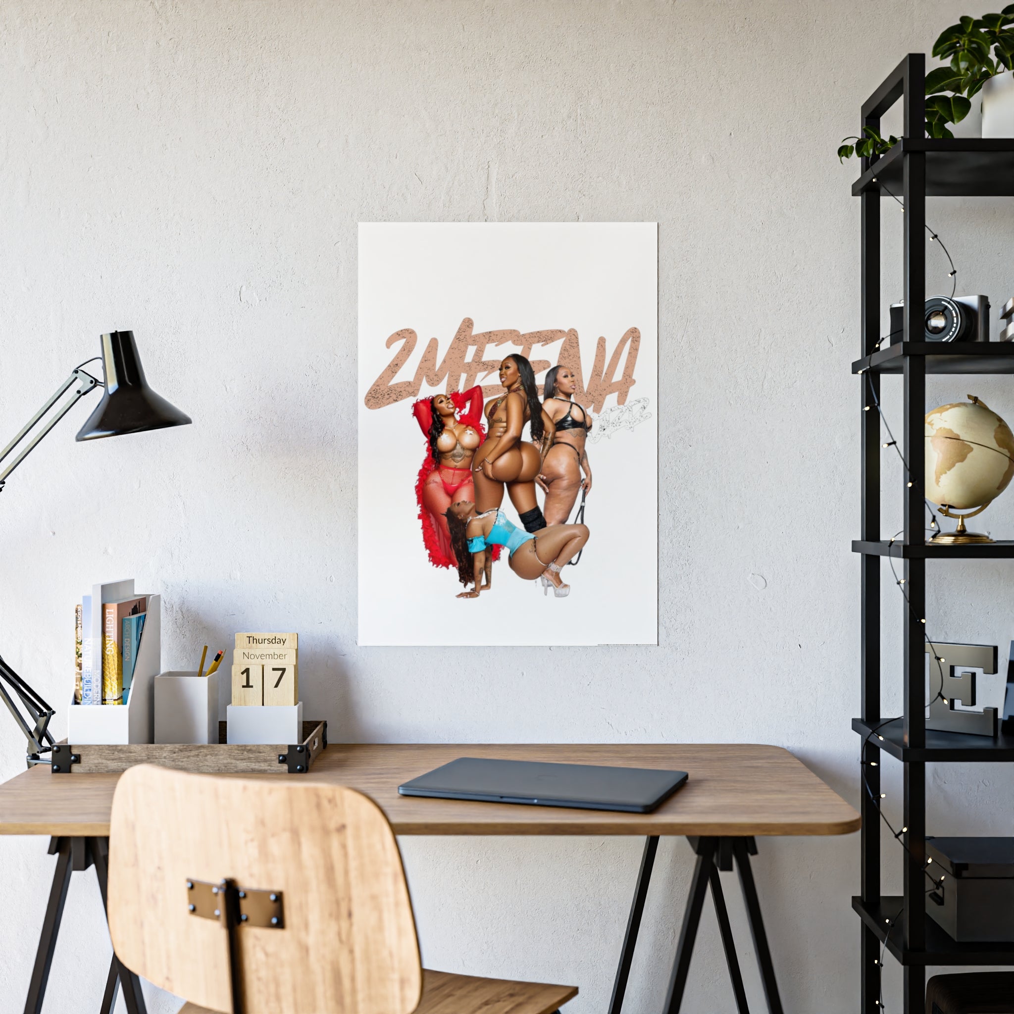 Gloss Poster — Sexy Pin-Up Curvy Women Art Print