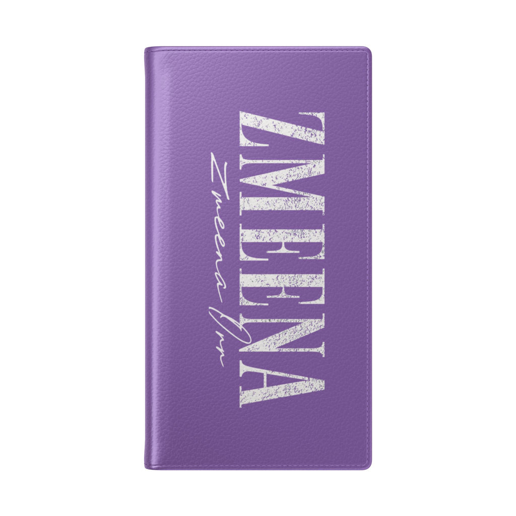 Purple Personalized Flip Phone Case – "Super Wet" Graphic & Name (Tamena)