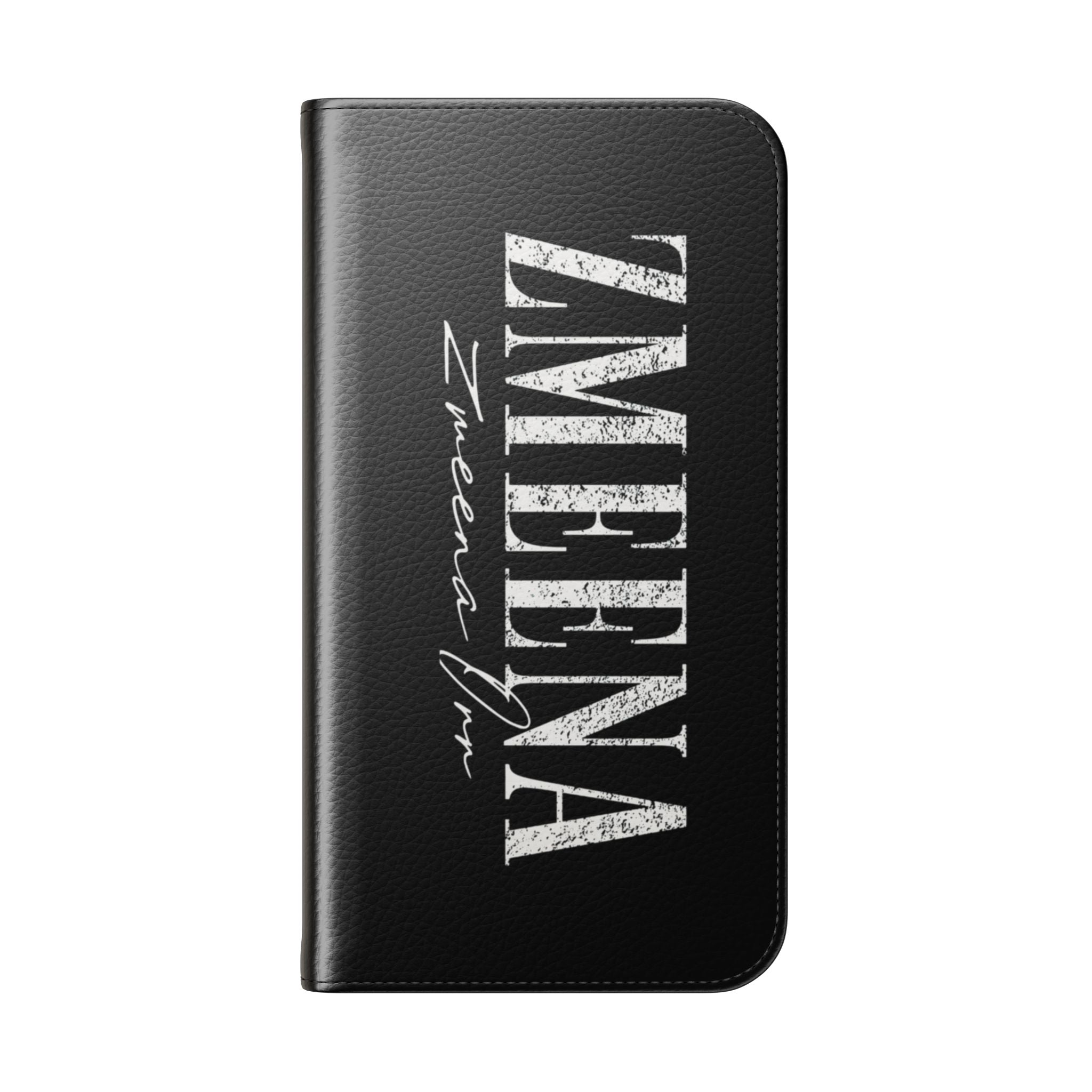 Black Personalized Flip Phone Case – "Super Wet" Graphic & Name (Tamena)
