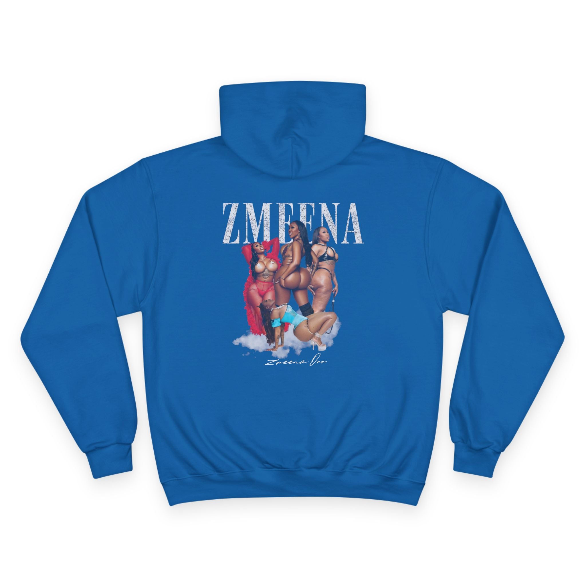 Hoodie — ZMEENA Graphic Hoodie with Pinup Trio Design