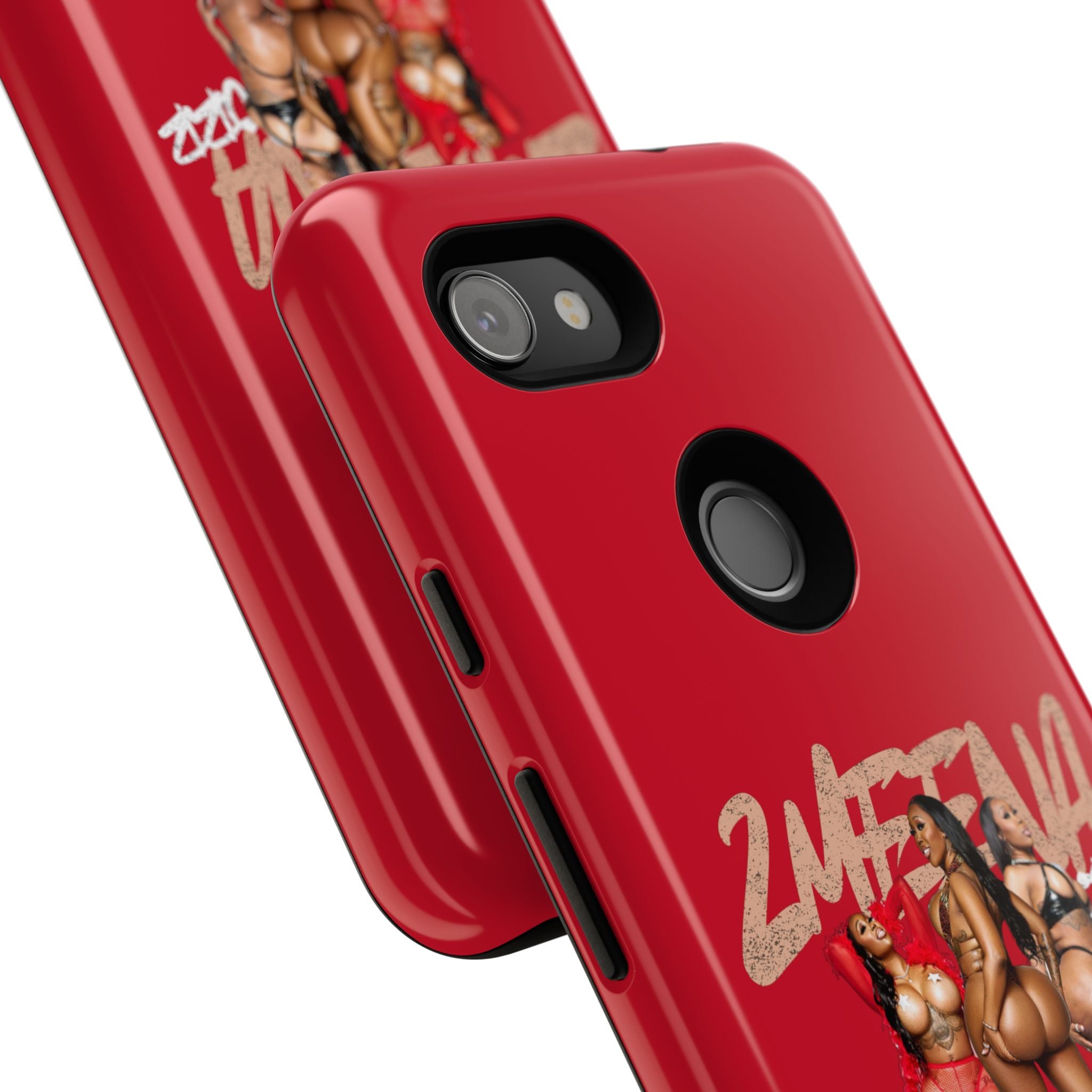 Phone Case - '2MEEZNA' Pin-Up Trio Graphic Slim Protective Cover