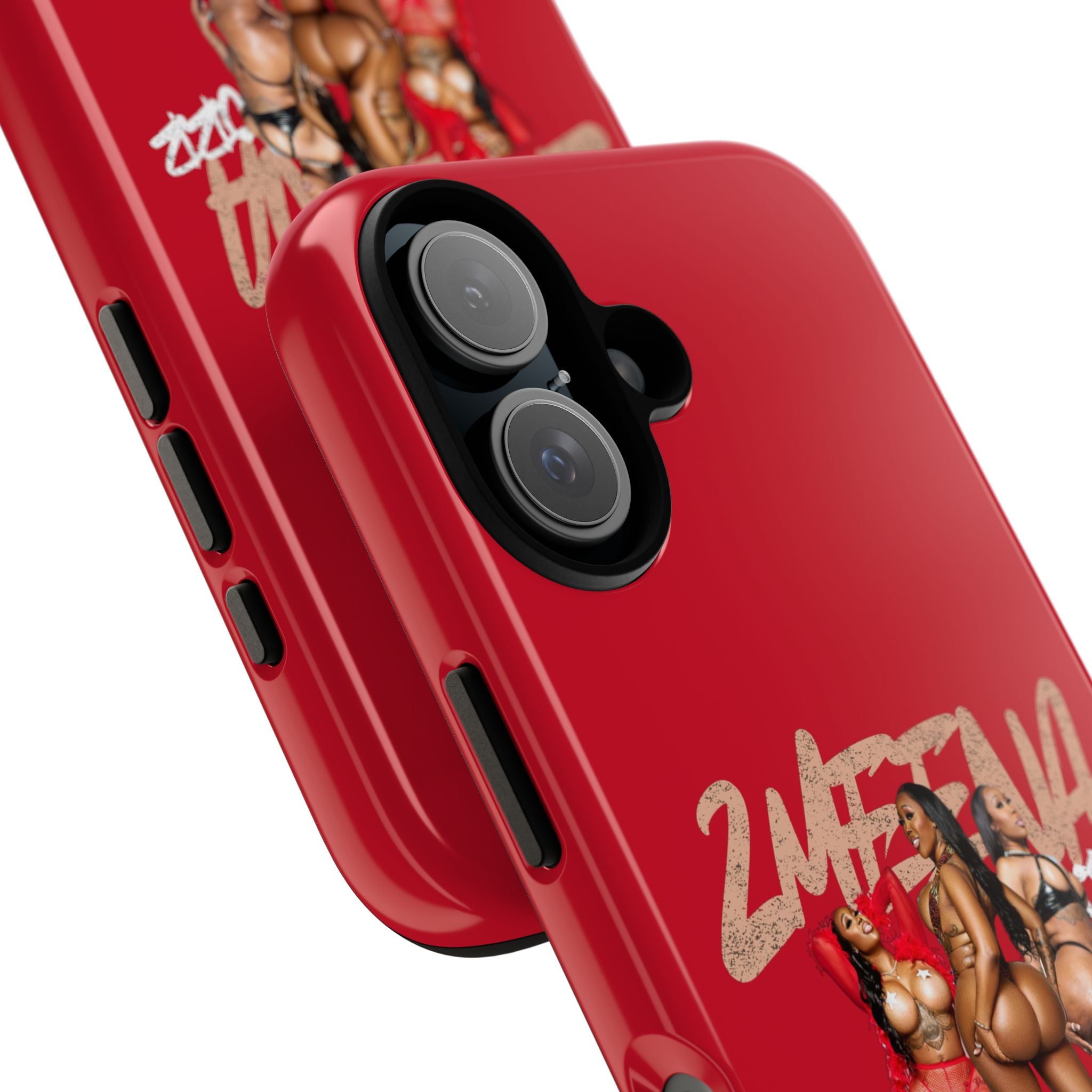 Phone Case - '2MEEZNA' Pin-Up Trio Graphic Slim Protective Cover