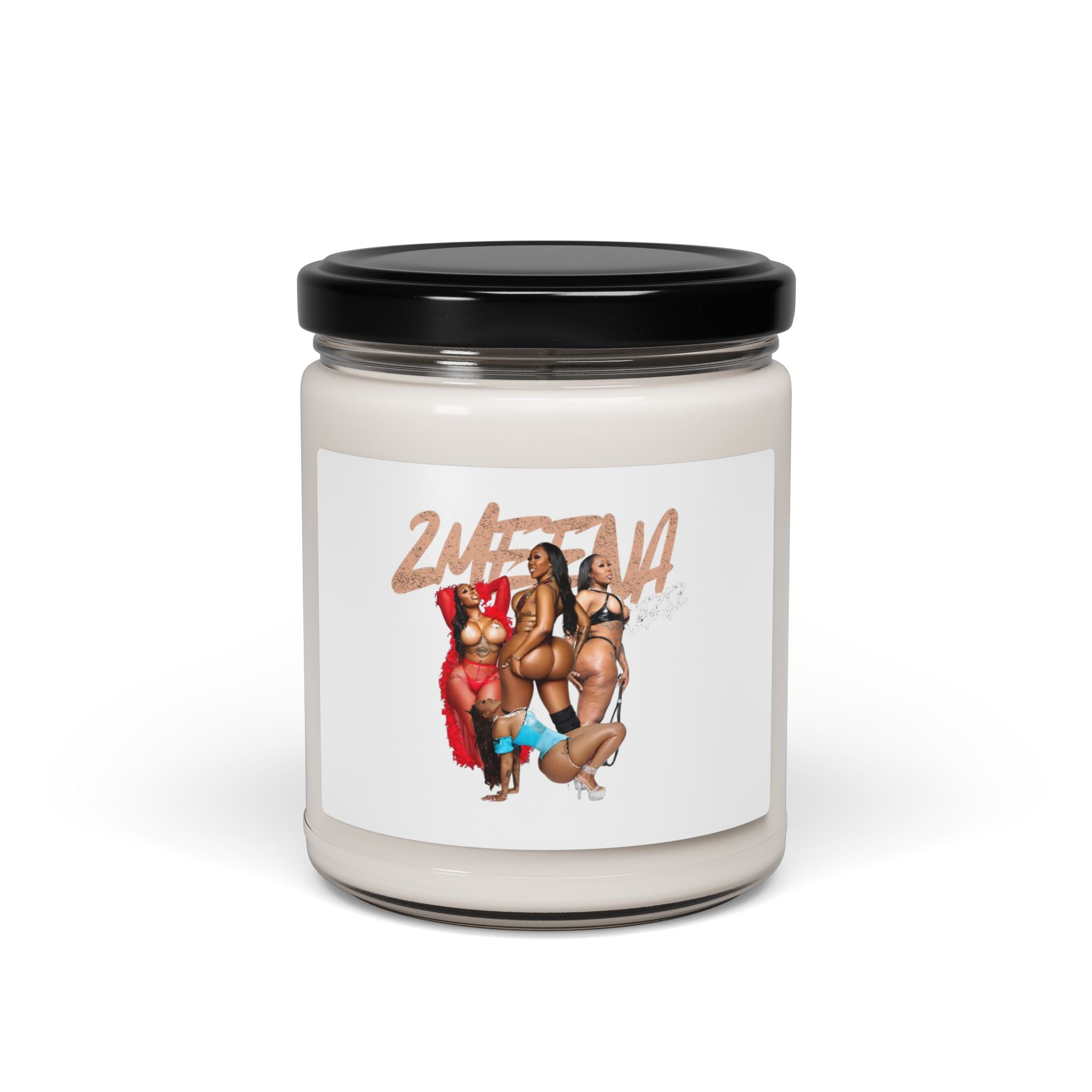 White Label Soy Candle — ZMEENA Graphic Scented Jar (9oz)