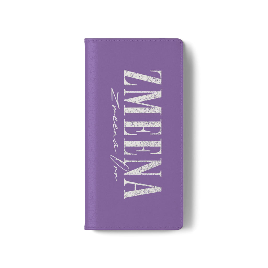 Purple Personalized Flip Phone Case – "Super Wet" Graphic & Name (Tamena)