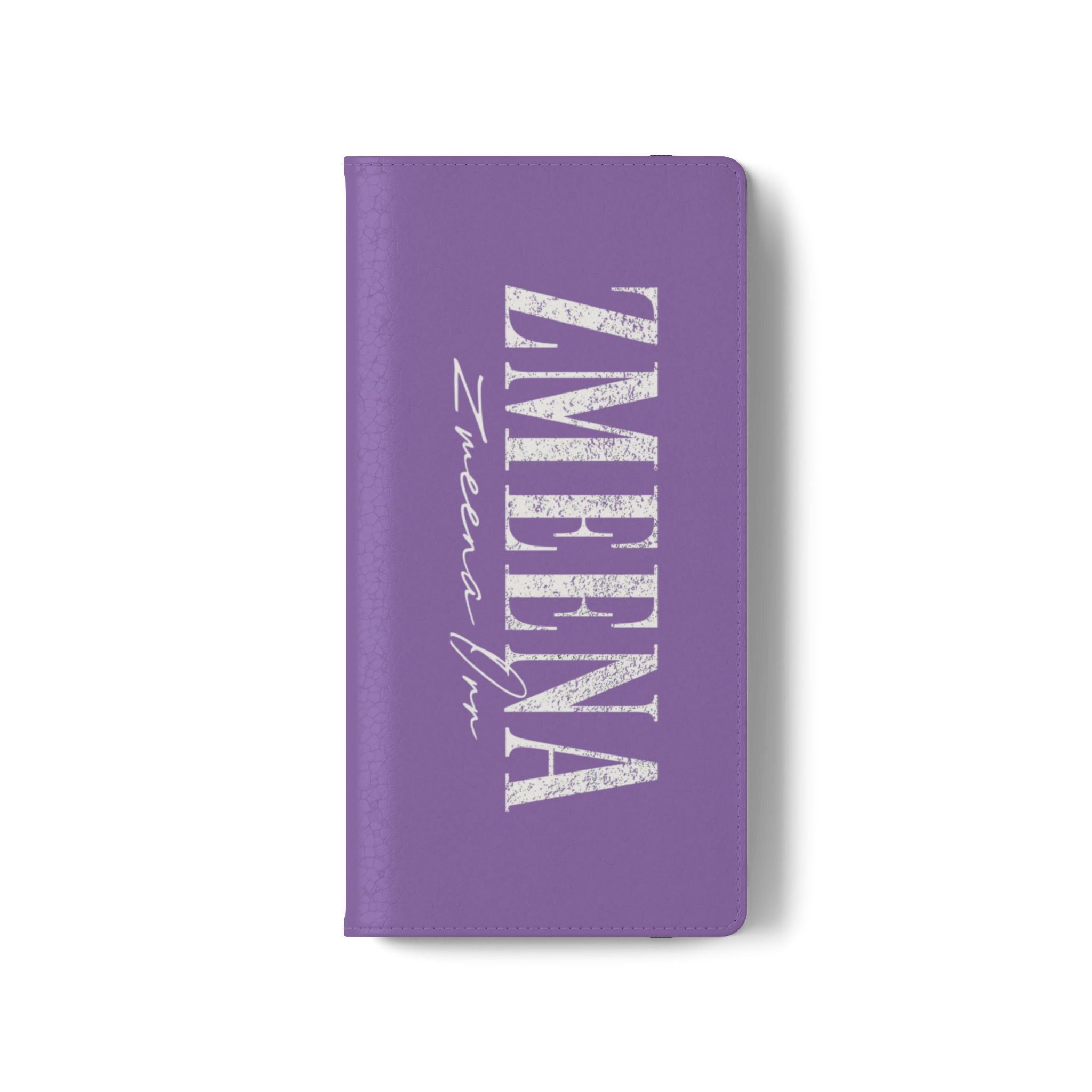 Purple Personalized Flip Phone Case – "Super Wet" Graphic & Name (Tamena)
