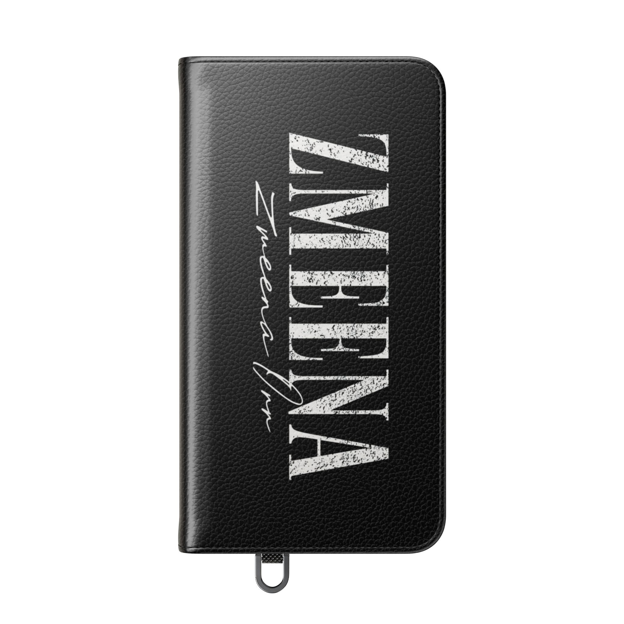 Black Personalized Flip Phone Case – "Super Wet" Graphic & Name (Tamena)