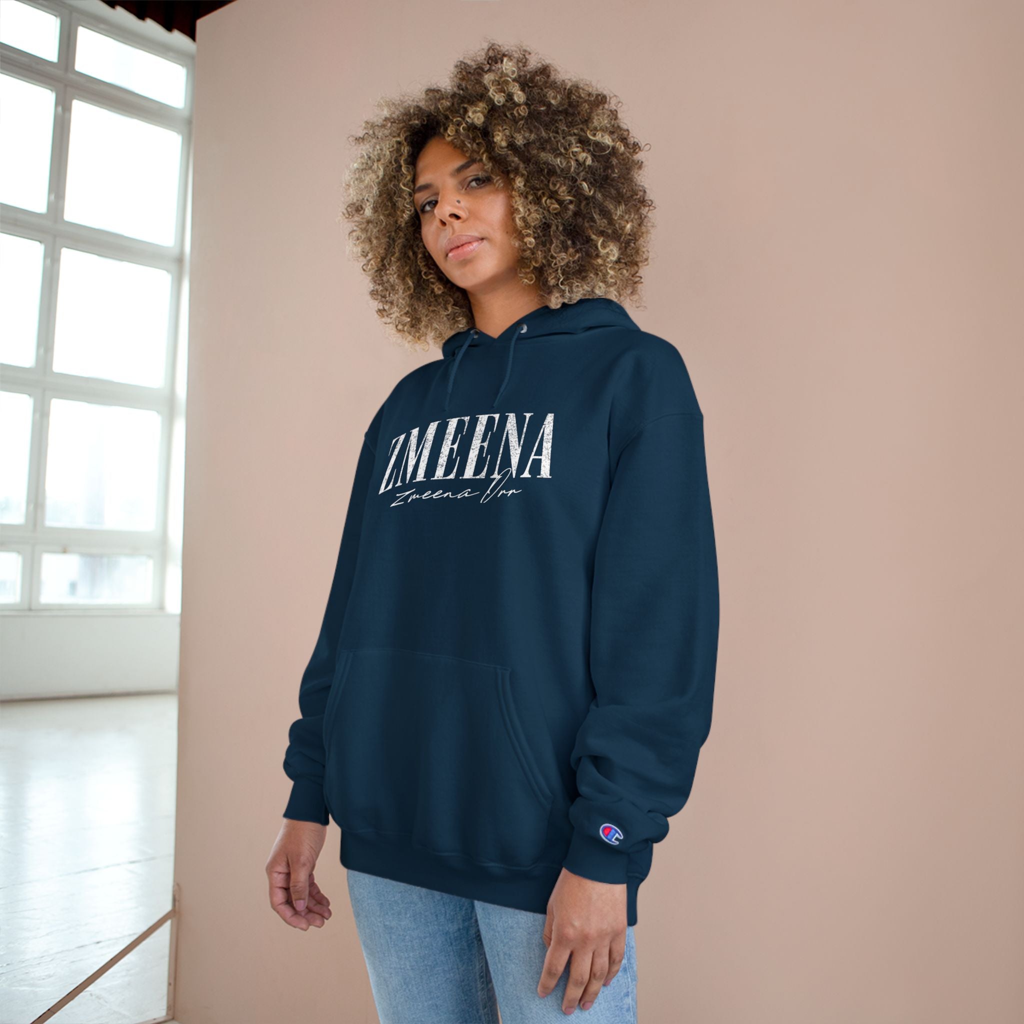 Hoodie — ZMEENA Graphic Hoodie with Pinup Trio Design
