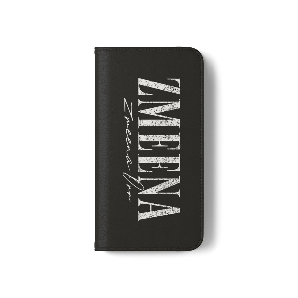 Black Personalized Flip Phone Case – "Super Wet" Graphic & Name (Tamena)
