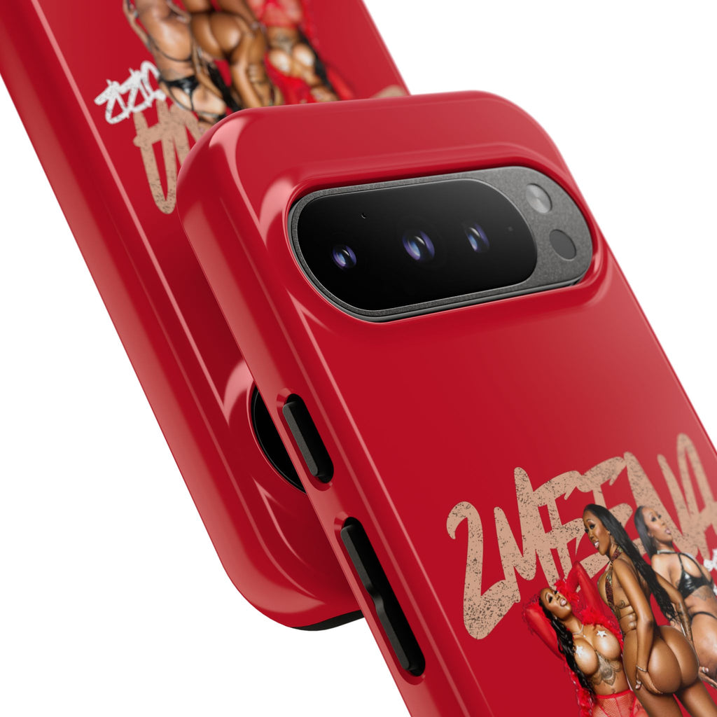 Phone Case - '2MEEZNA' Pin-Up Trio Graphic Slim Protective Cover