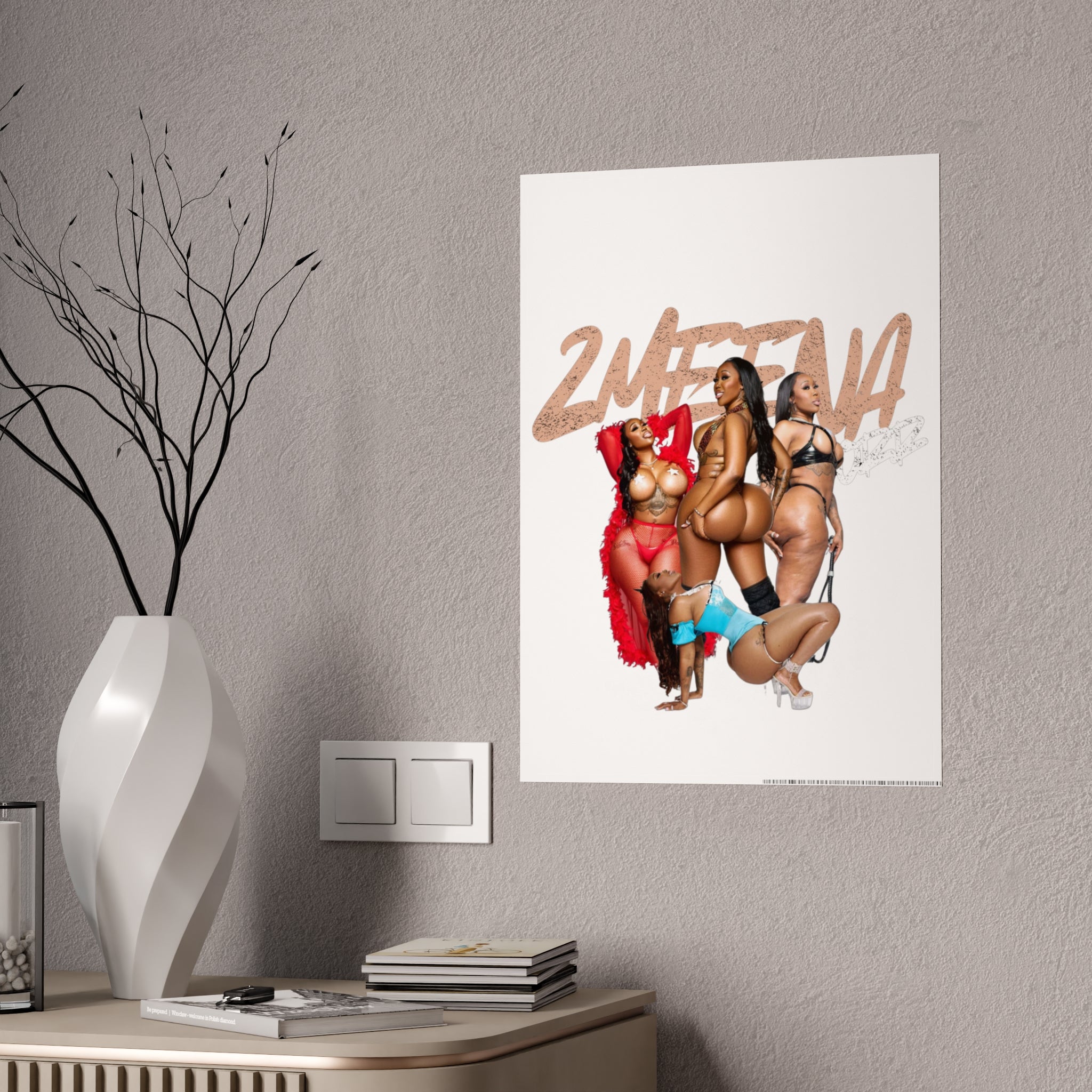 Gloss Poster — Sexy Pin-Up Curvy Women Art Print