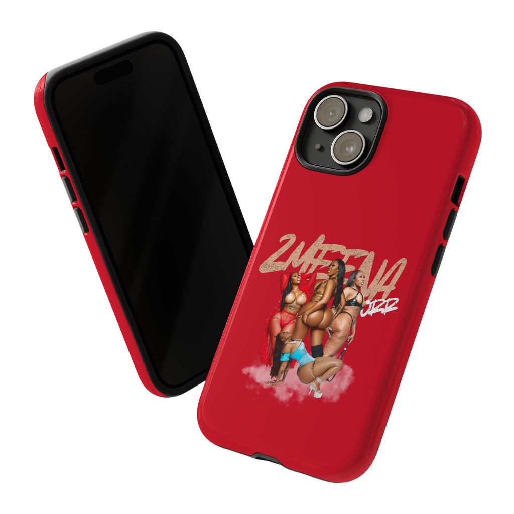 Phone Case - '2MEEZNA' Pin-Up Trio Graphic Slim Protective Cover