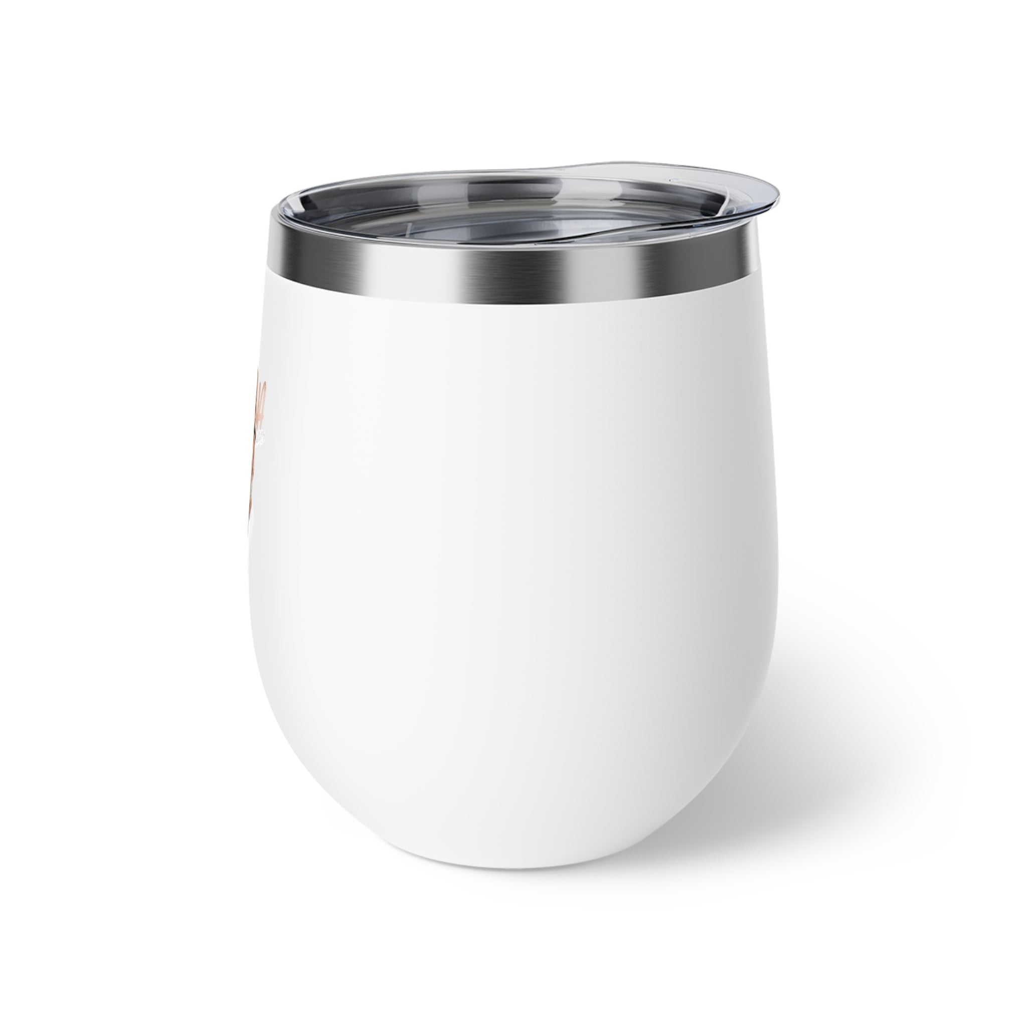 Insulated Wine Tumbler - "Handle With Caution Real Hot" Copper Vacuum 12oz
