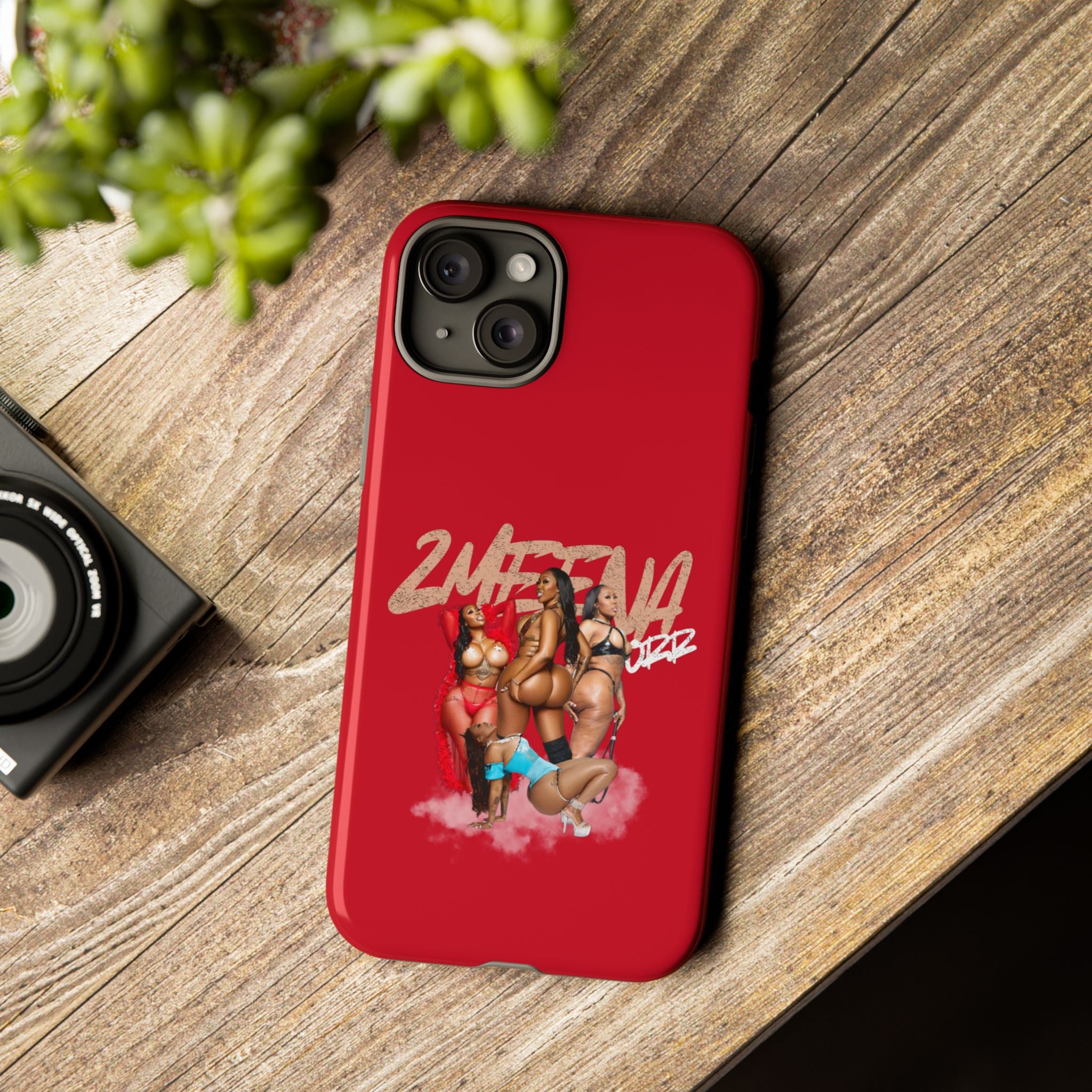Phone Case - '2MEEZNA' Pin-Up Trio Graphic Slim Protective Cover