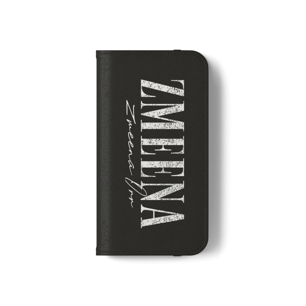 Black Personalized Flip Phone Case – "Super Wet" Graphic & Name (Tamena)