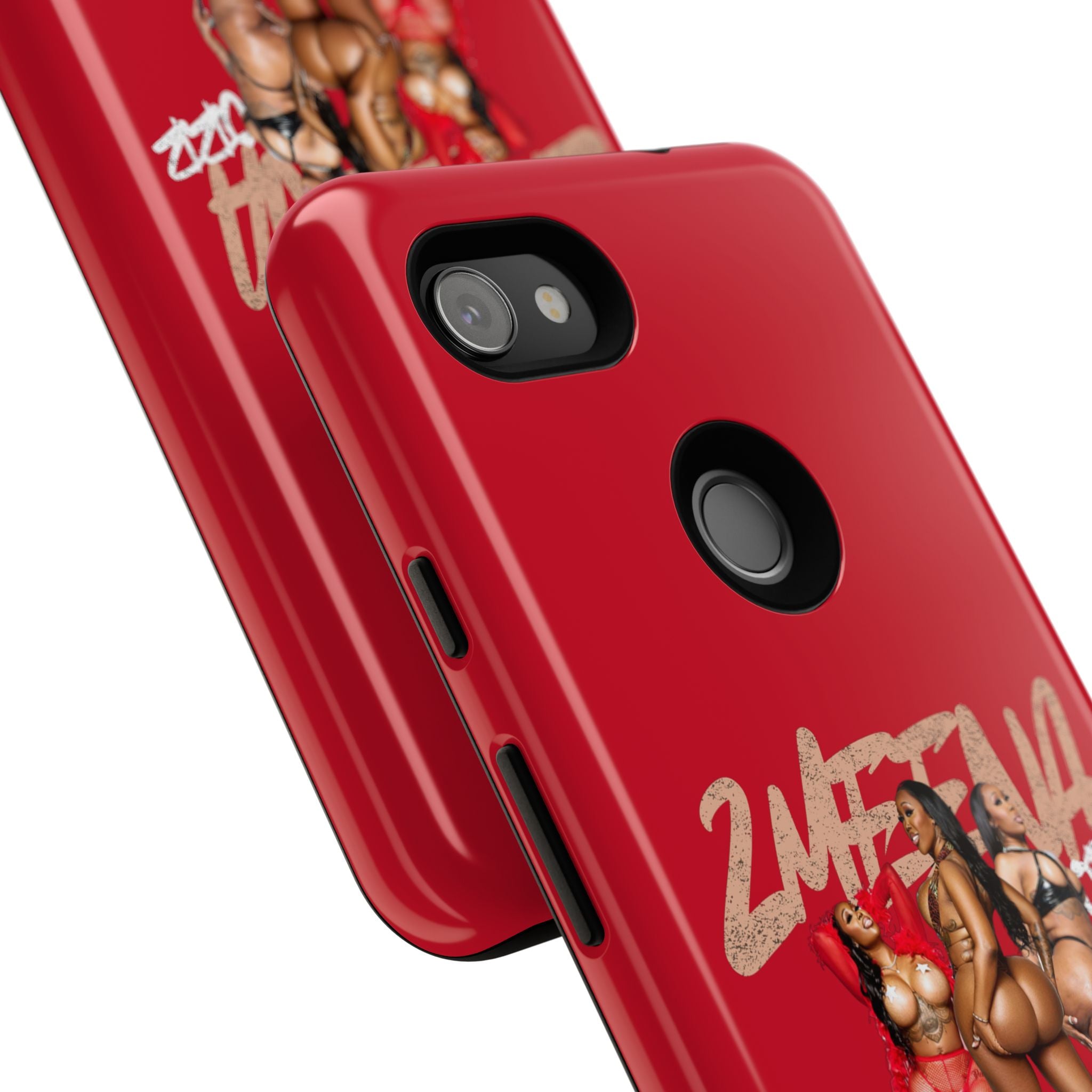 Phone Case - '2MEEZNA' Pin-Up Trio Graphic Slim Protective Cover