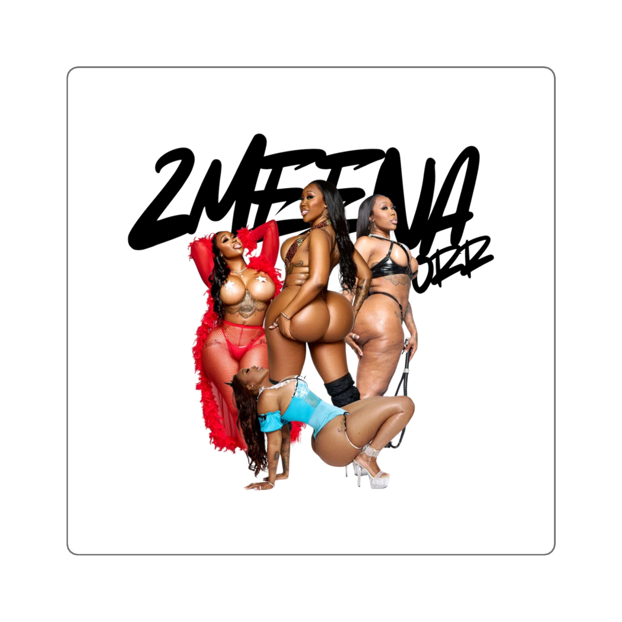 Square Sticker — 2NEFFENA Pinup Girls Design