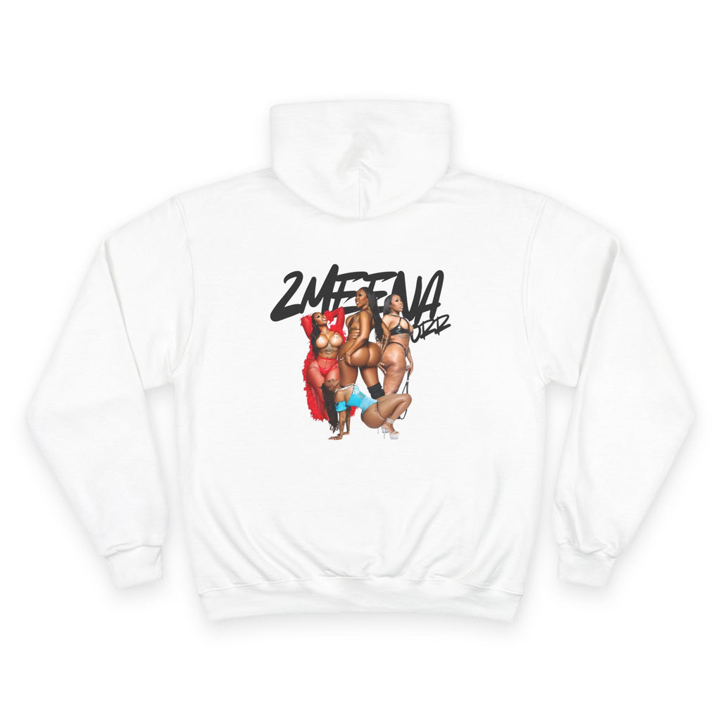 Champion Hoodie with '2WEEVA' Pinup Graphic - Streetwear Women's Back Print