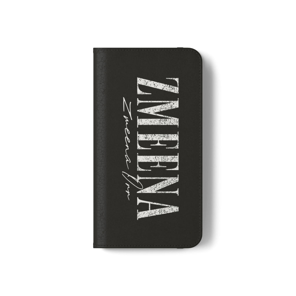 Black Personalized Flip Phone Case – "Super Wet" Graphic & Name (Tamena)