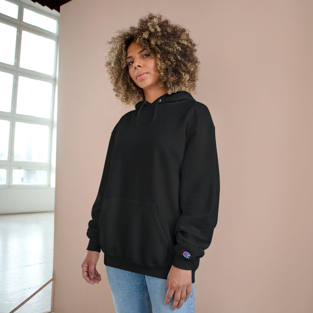 Champion Hoodie with '2WEEVA' Pinup Graphic - Streetwear Women's Back Print