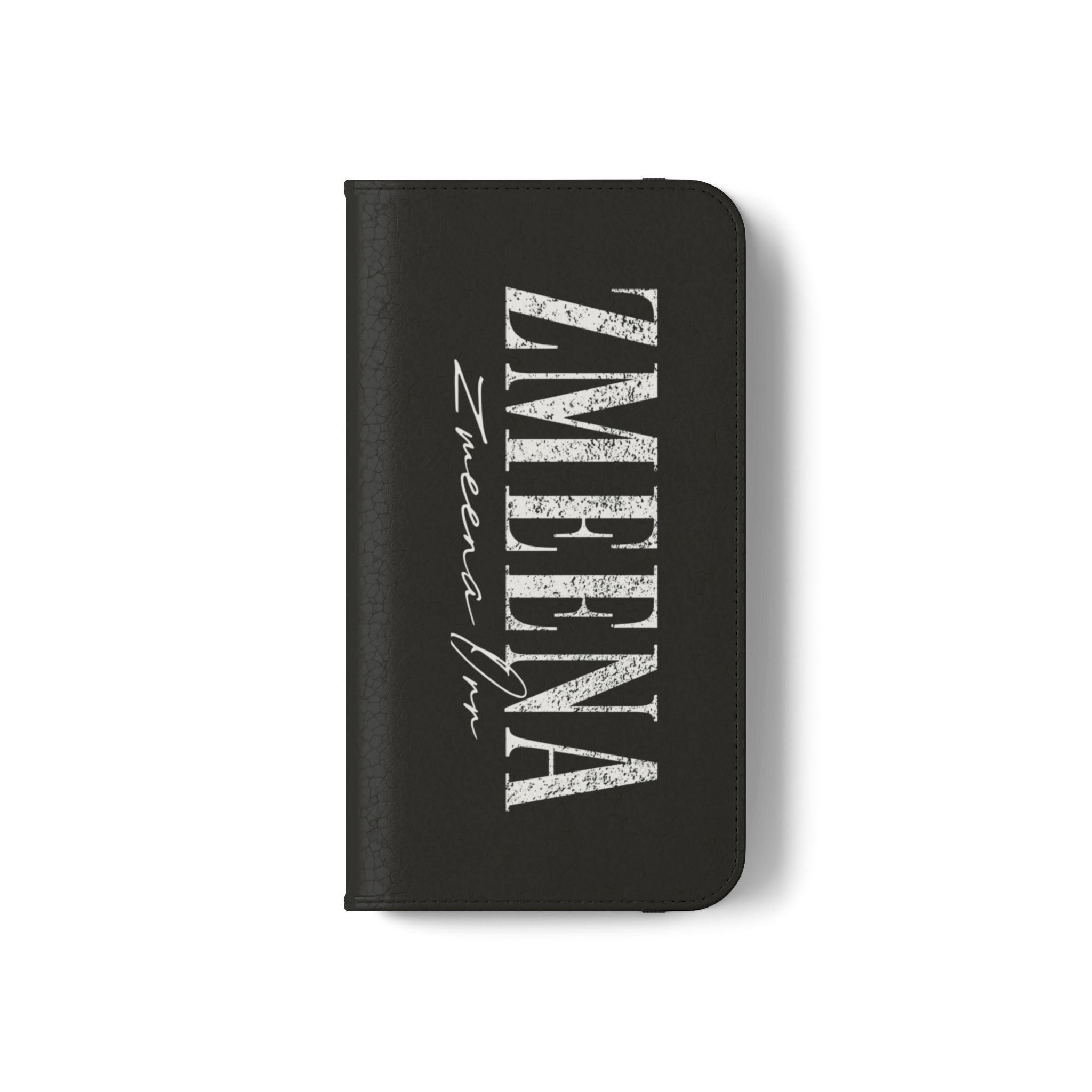 Black Personalized Flip Phone Case – "Super Wet" Graphic & Name (Tamena)