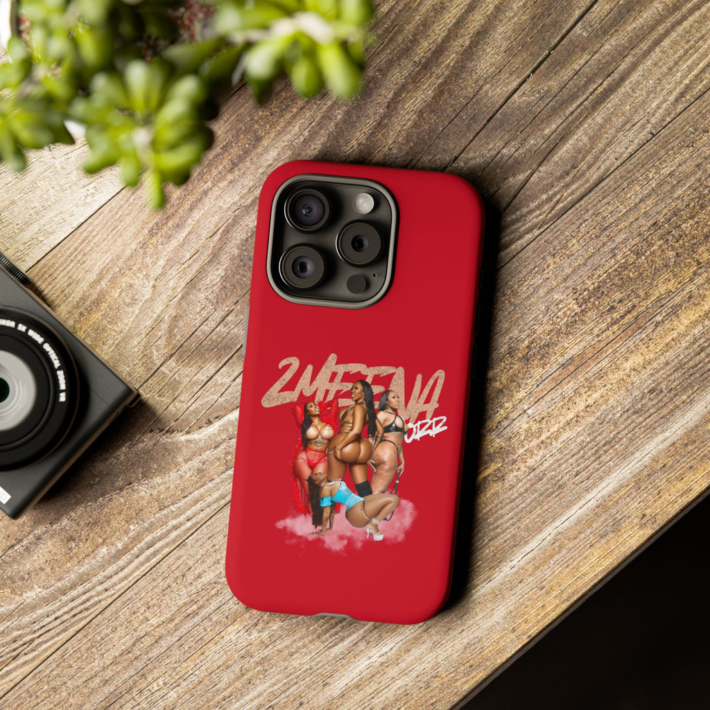 Phone Case - '2MEEZNA' Pin-Up Trio Graphic Slim Protective Cover