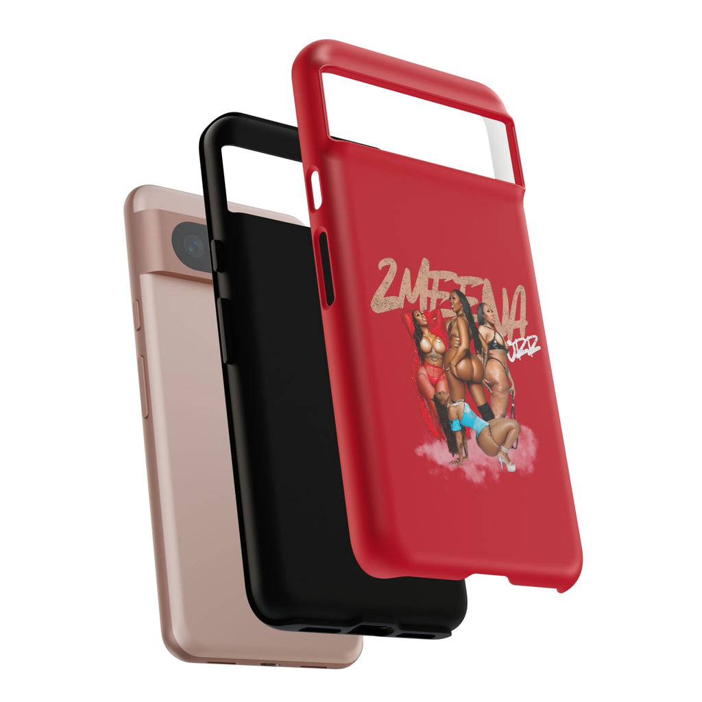 Phone Case - '2MEEZNA' Pin-Up Trio Graphic Slim Protective Cover