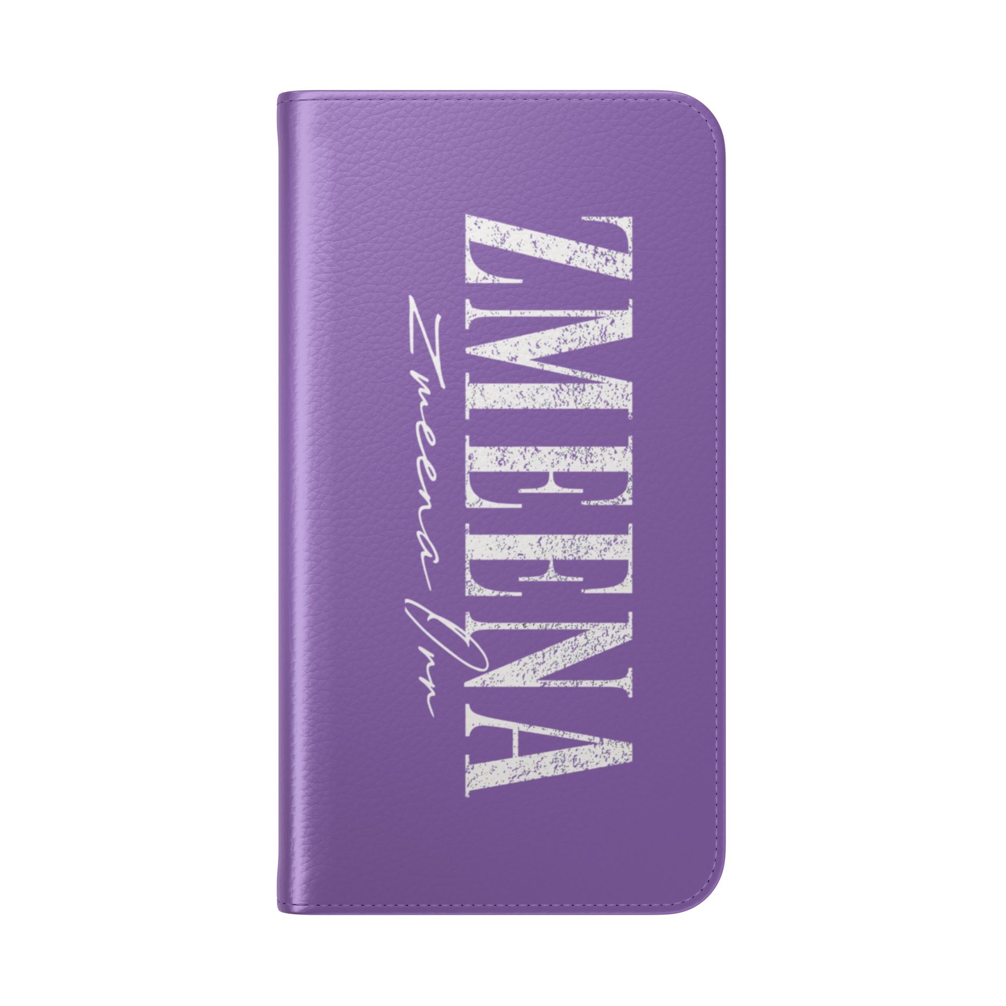 Purple Personalized Flip Phone Case – "Super Wet" Graphic & Name (Tamena)