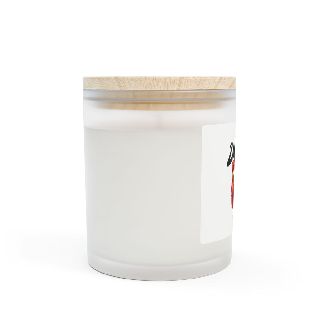 Frosted Glass Candle — Bold Pinup Illustration Scented Soy Candle, 11oz