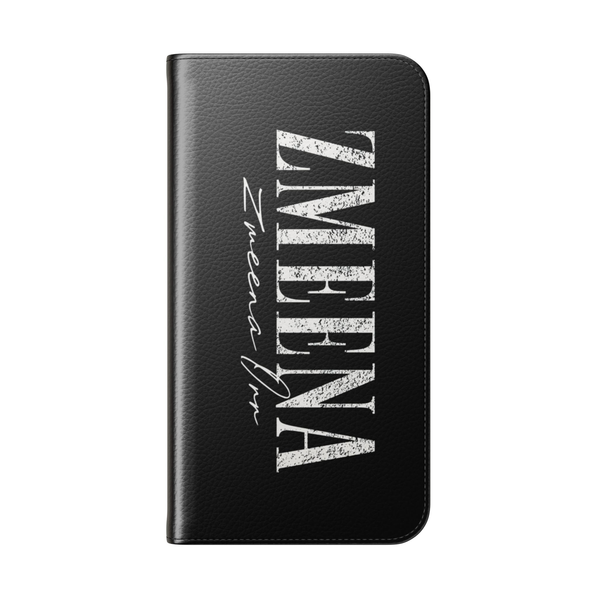 Black Personalized Flip Phone Case – "Super Wet" Graphic & Name (Tamena)